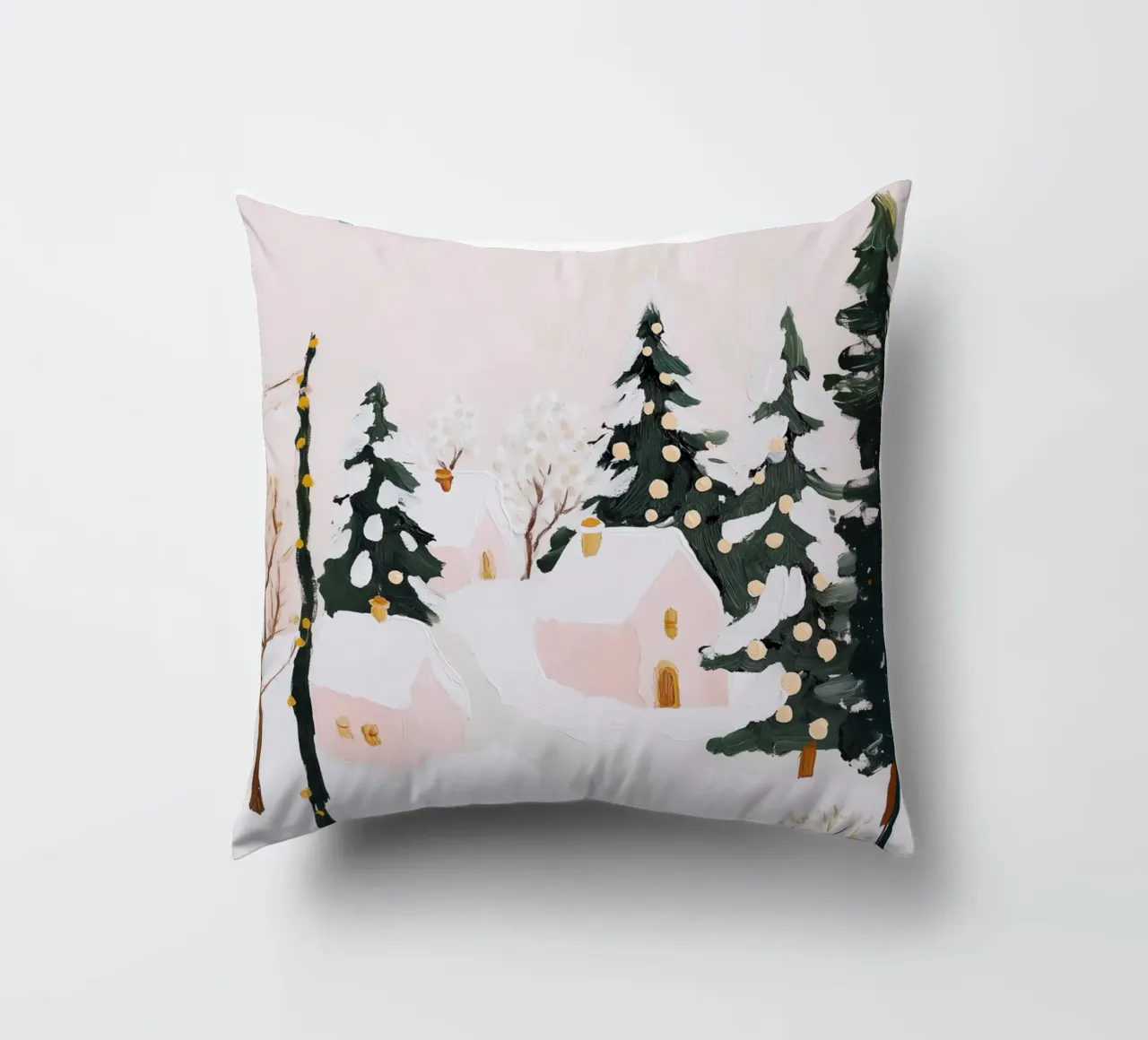 Cute Nursery decor, nursery art, kids print, Winter Wall Art decorative cushion by Little Lila