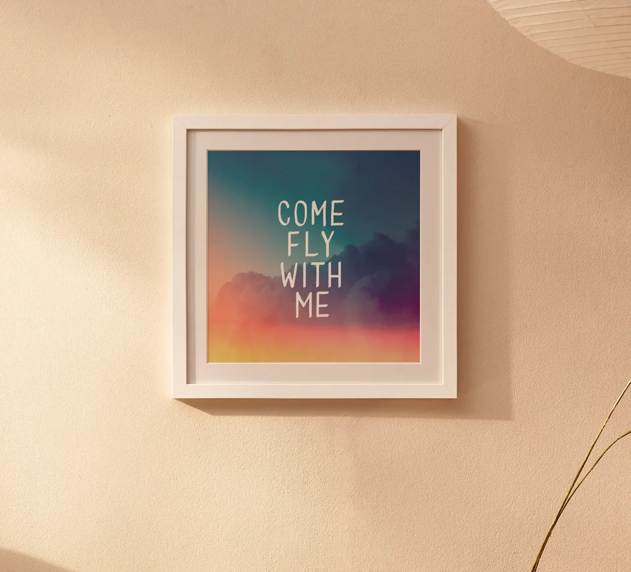 Come Fly with Me poster con telaio in alluminio da Galaxy Eyes