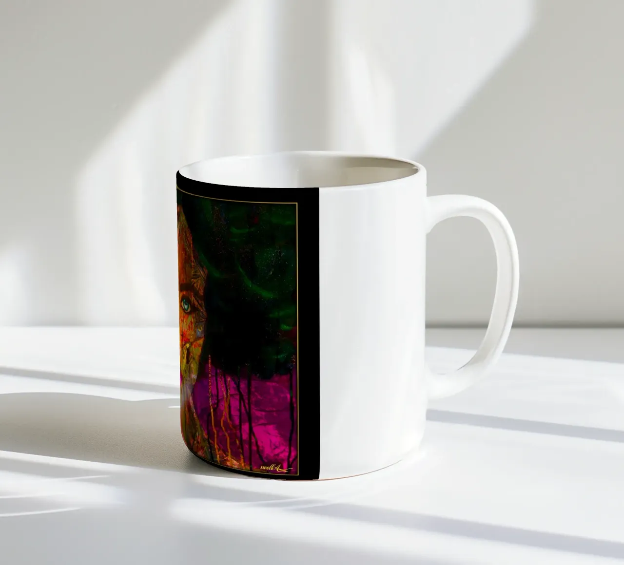 Pop Art Pink tazza in ceramica da Happy 😃 Art 🎨 by Christine Schnoell