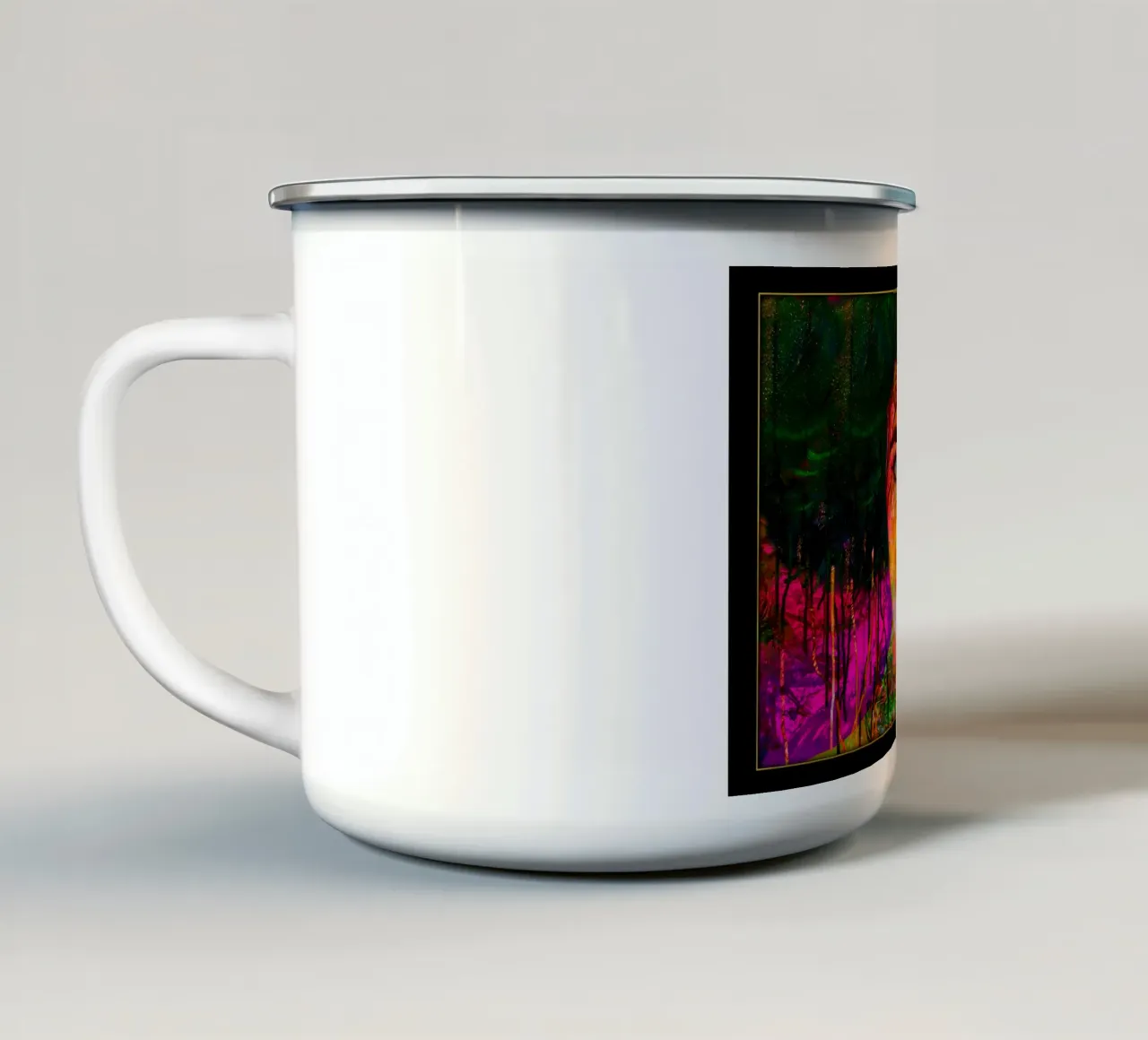 Pop Art Pink tazza in smalto da Happy 😃 Art 🎨 by Christine Schnoell
