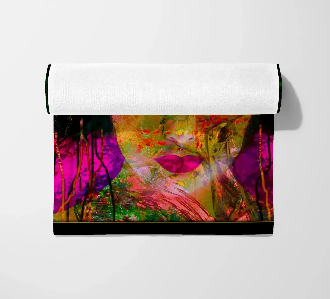 Pop Art Pink beach towel by Happy 😃 Art 🎨 by Christine Schnoell