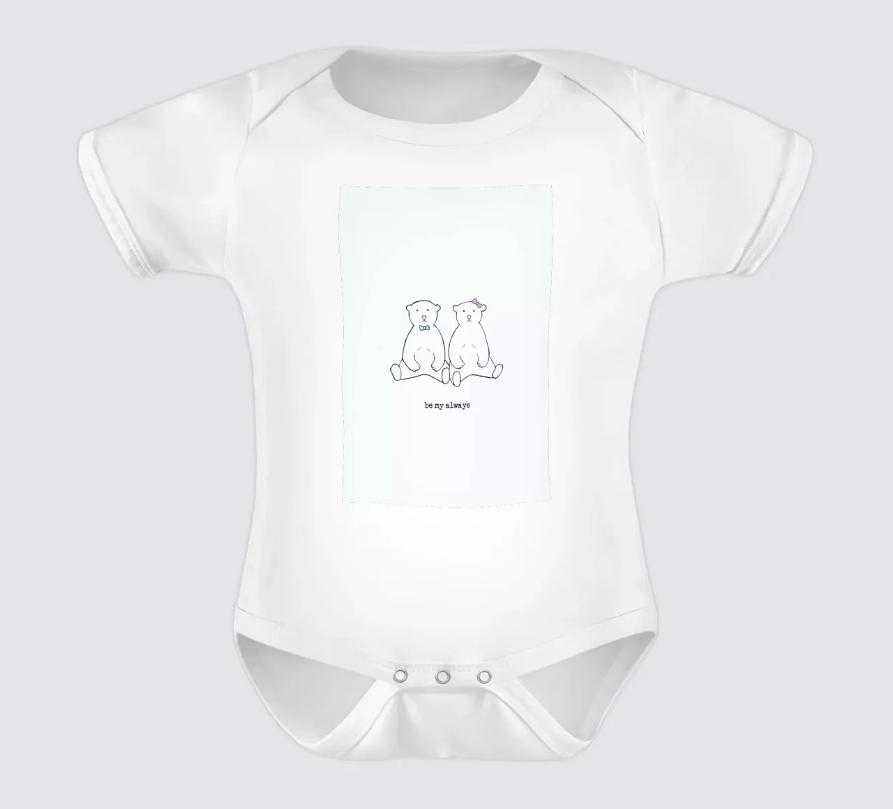 Bears Romantic - Be My Always body neonato maniche corte da Ingrid Beddoes