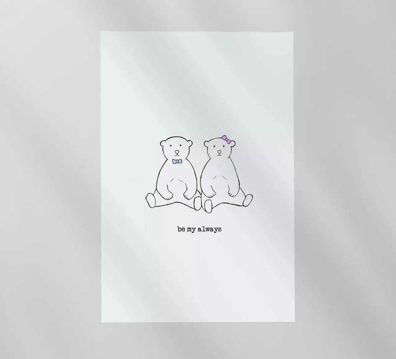 Bears Romantic - Be My Always pellicola backlit da Ingrid Beddoes