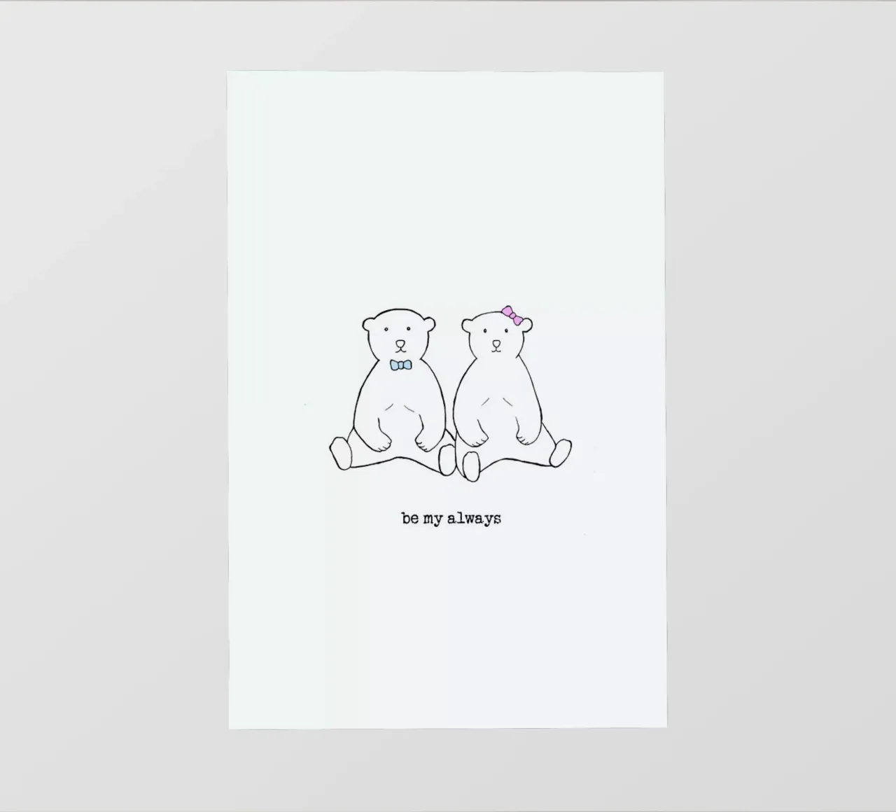 Bears Romantic - Be My Always pellicola backlit da Ingrid Beddoes
