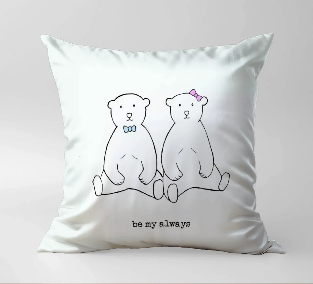 Bears Romantic - Be My Always cuscino da Ingrid Beddoes