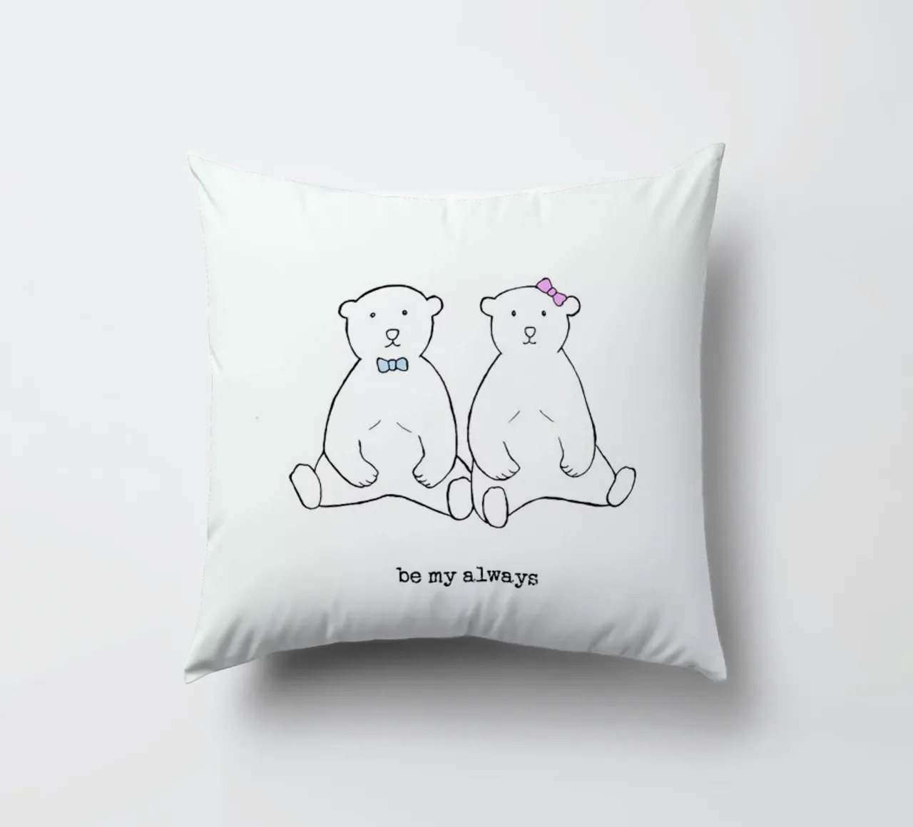 Bears Romantic - Be My Always cuscino da Ingrid Beddoes