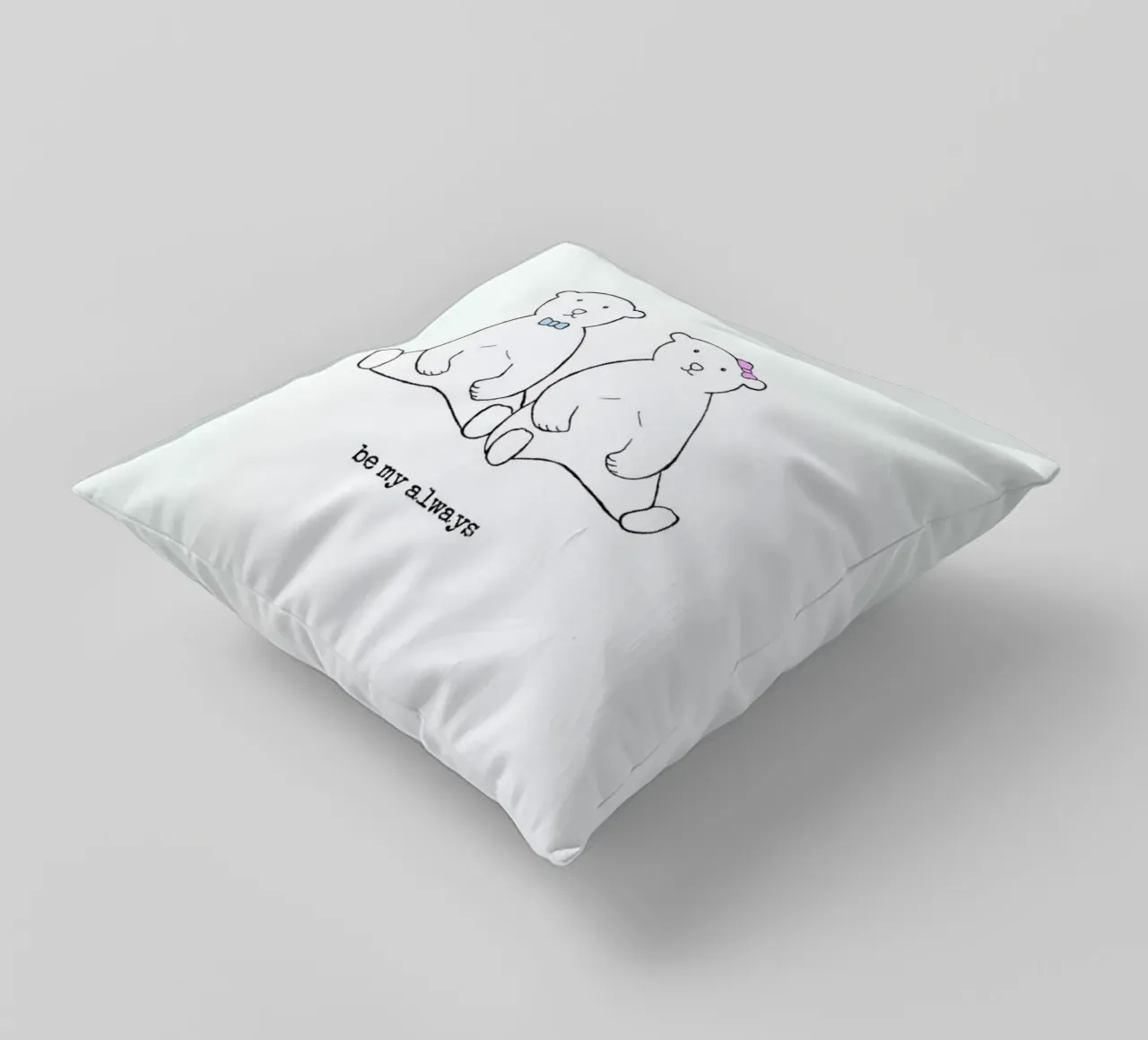 Bears Romantic - Be My Always cuscino da Ingrid Beddoes