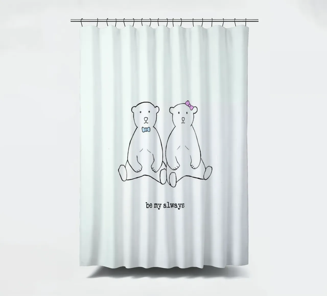 Bears Romantic - Be My Always tenda da doccia da Ingrid Beddoes