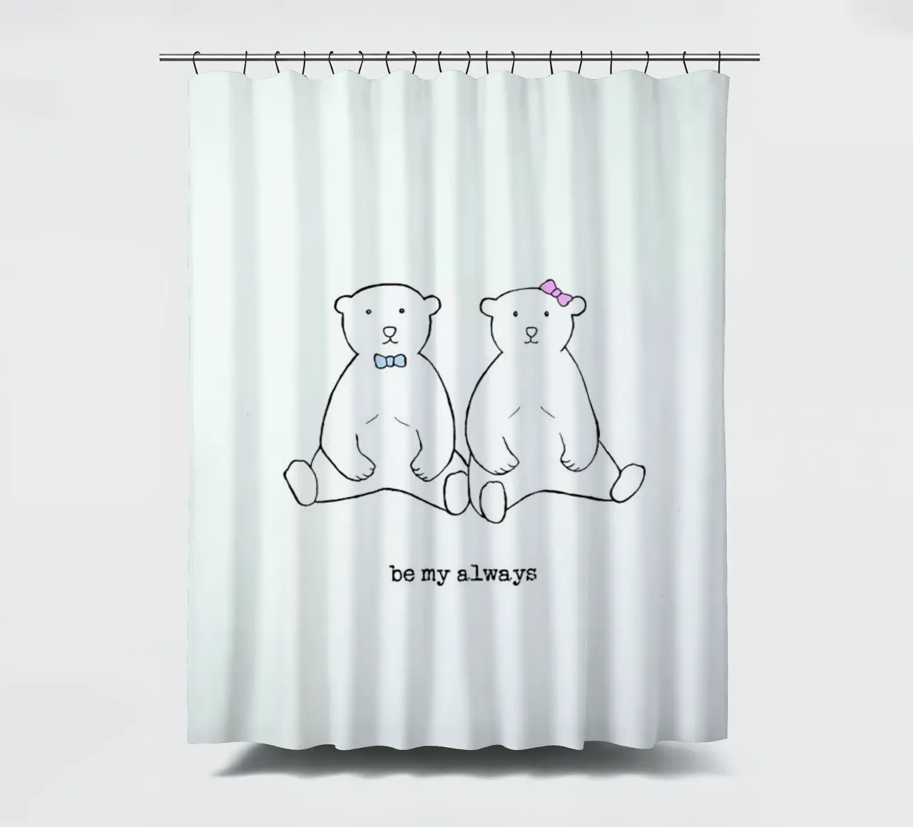 Bears Romantic - Be My Always tenda da doccia da Ingrid Beddoes