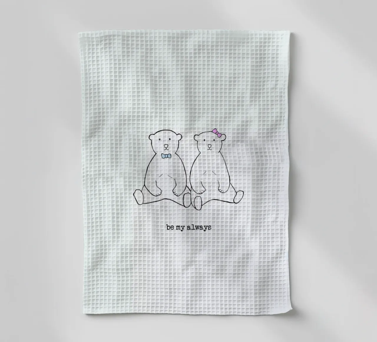 Bears Romantic - Be My Always canovaccio da cucina da Ingrid Beddoes