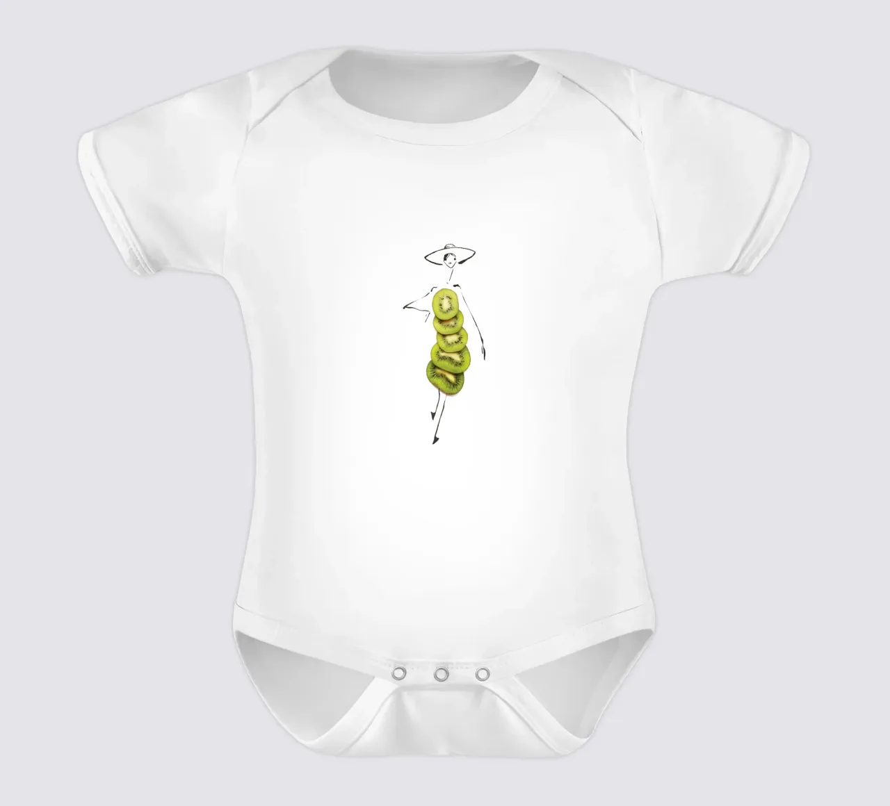 Kiwi body neonato maniche corte da Gretchen Roehrs