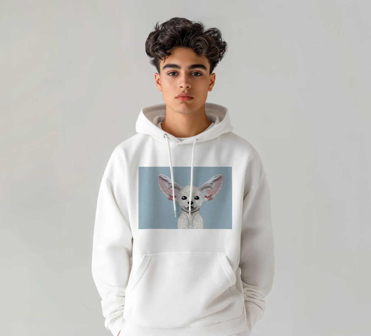 Fennec Fox felpa con cappuccio da Angelika Parker
