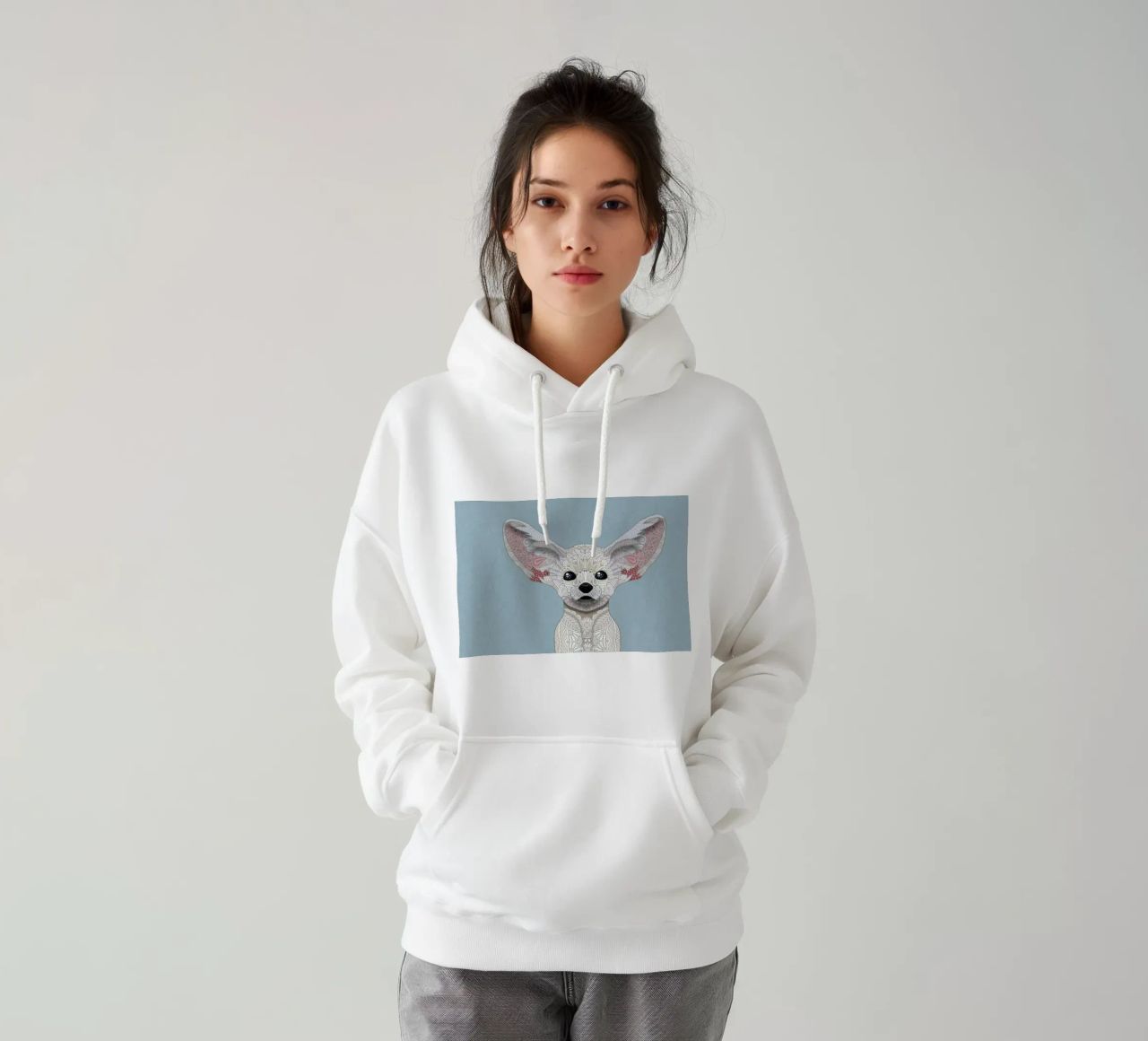 Fennec Fox felpa con cappuccio da Angelika Parker
