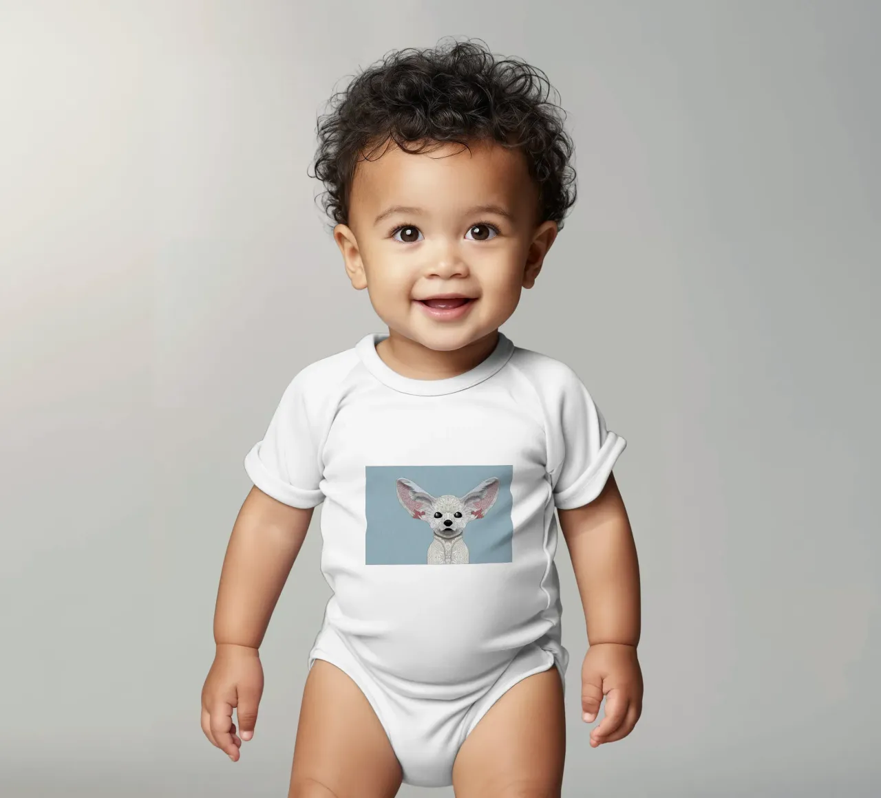Fennec Fox body neonato maniche corte da Angelika Parker