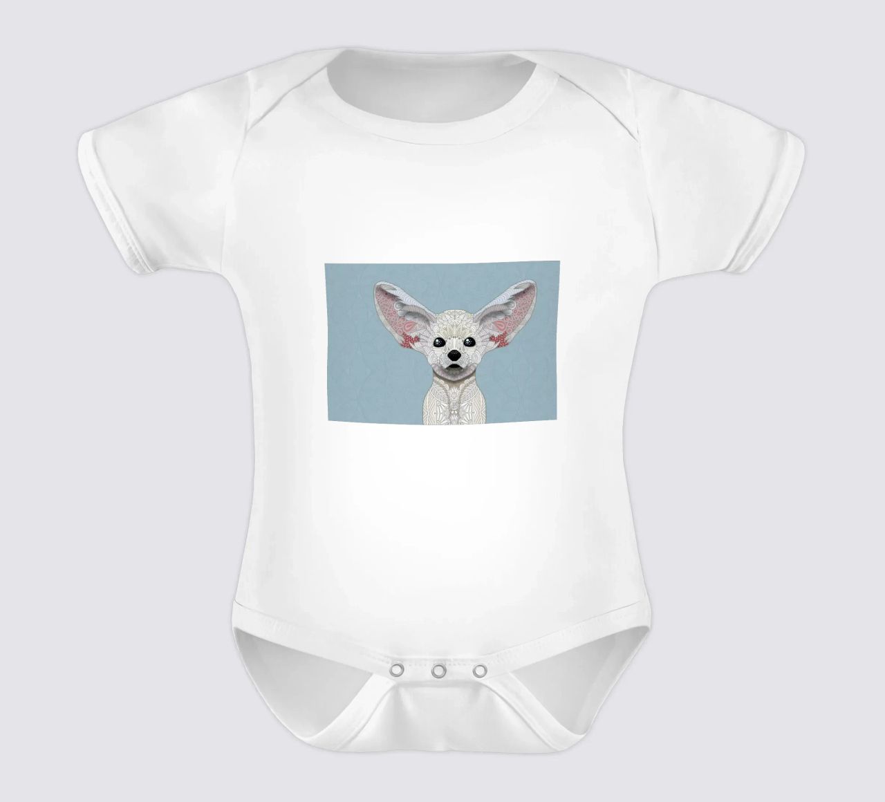 Fennec Fox body neonato maniche corte da Angelika Parker