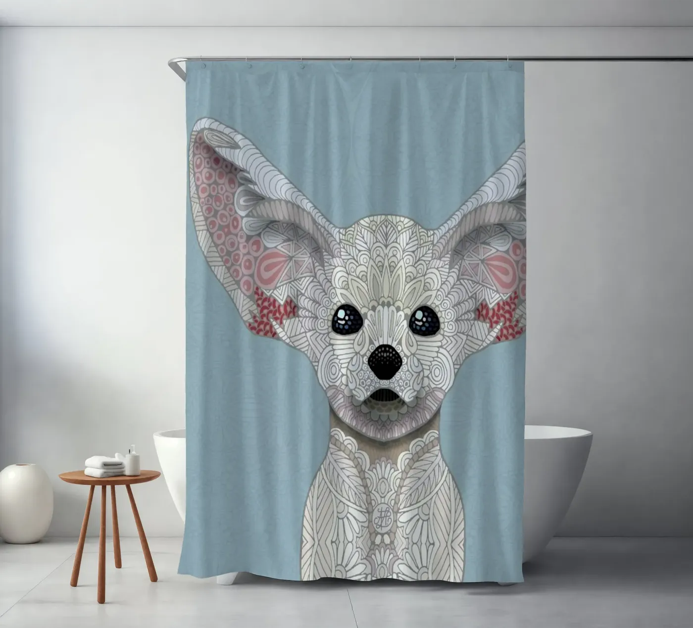 Fennec Fox douchegordijn van Angelika Parker