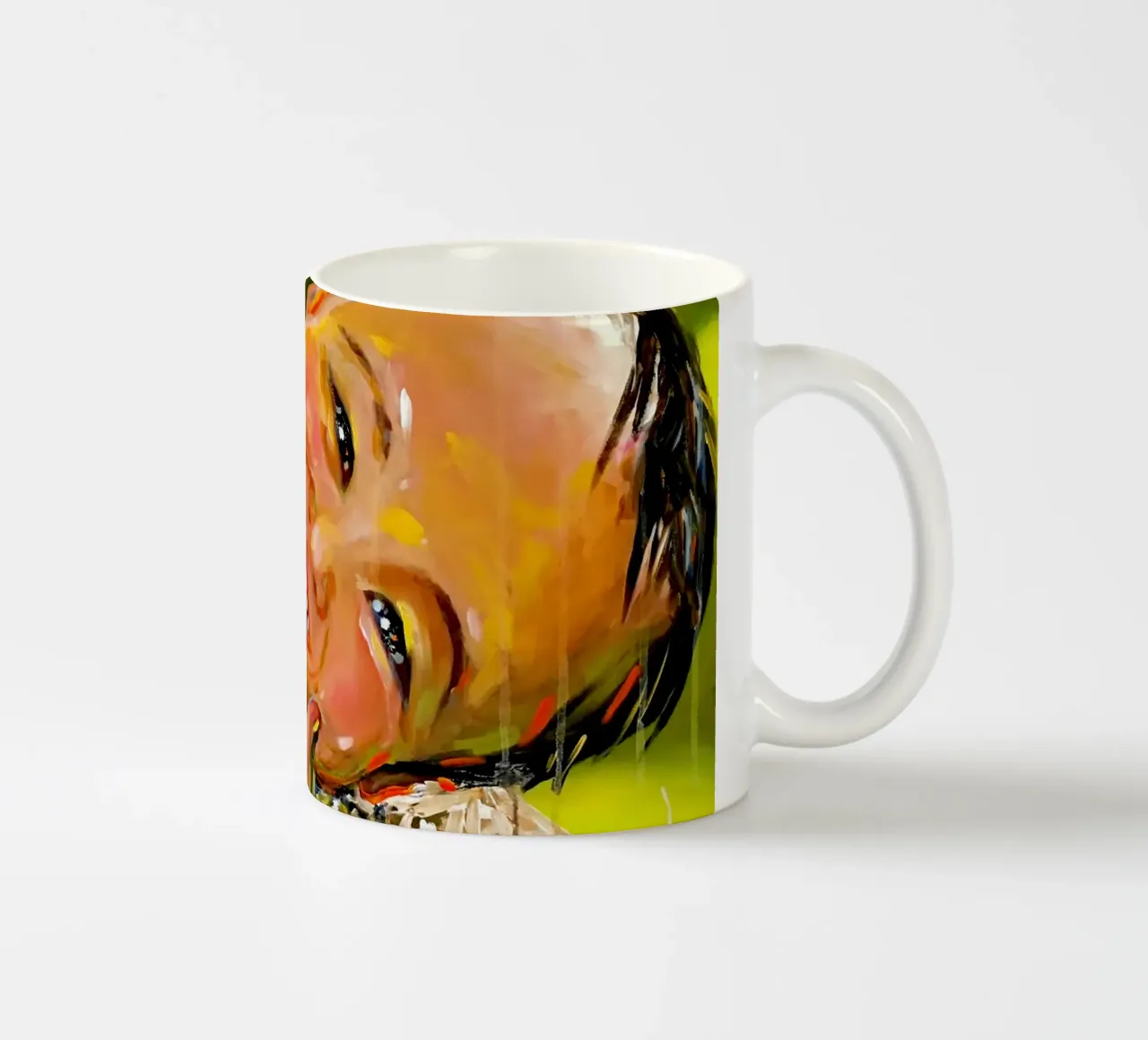 Sorriso dall'Asia tazza in ceramica da Happy 😃 Art 🎨 by Christine Schnoell