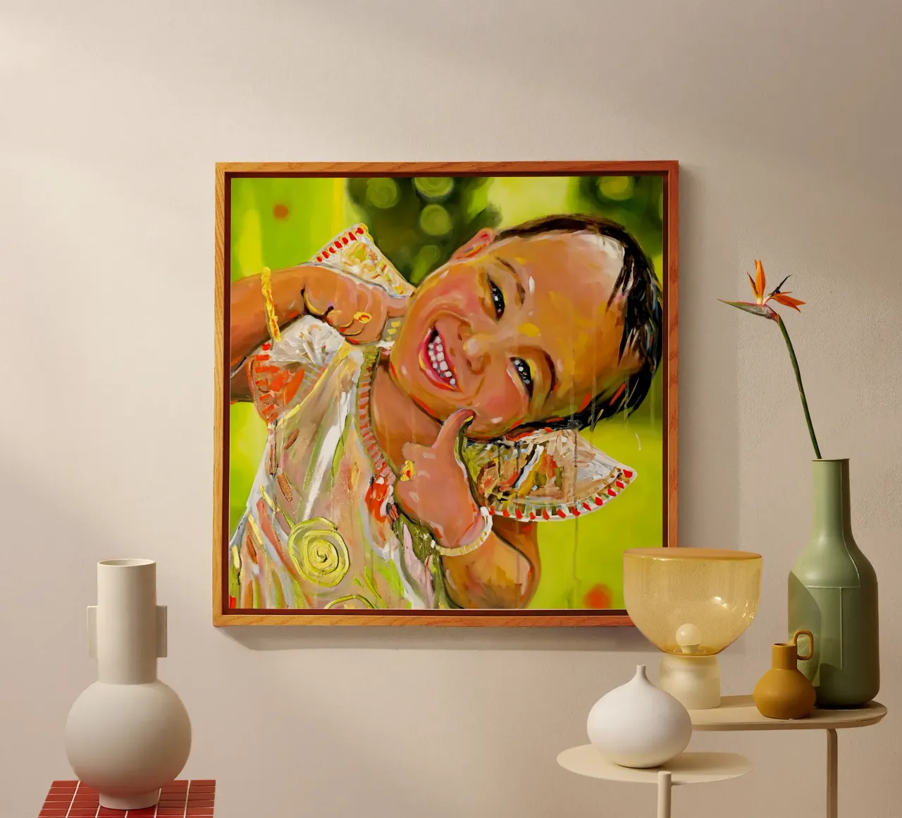 Smile from Asia acrylic glass by Happy 😃 Art 🎨 by Christine Schnoell