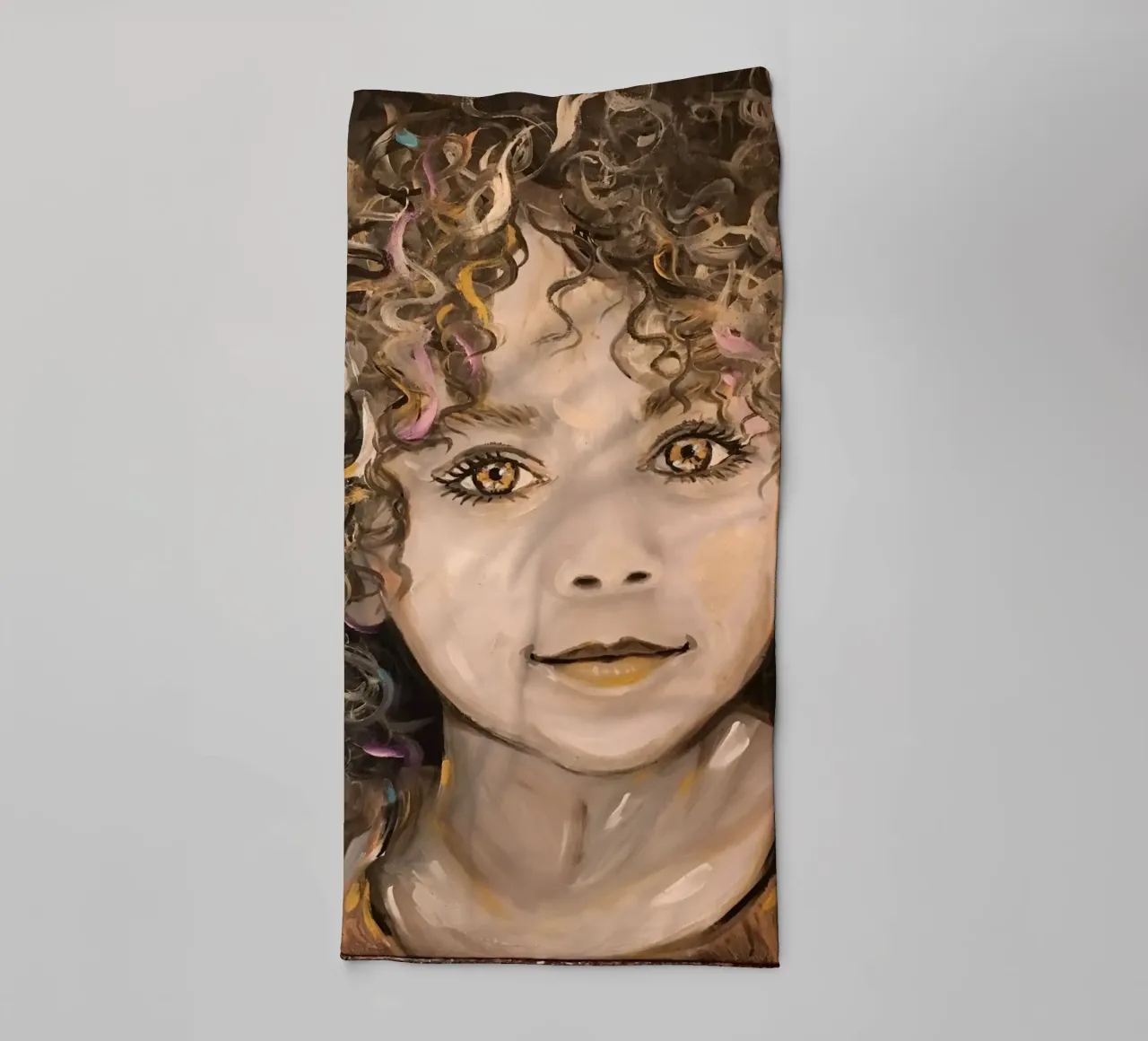 Testa riccia asciugamano da bagno da Happy 😃 Art 🎨 by Christine Schnoell