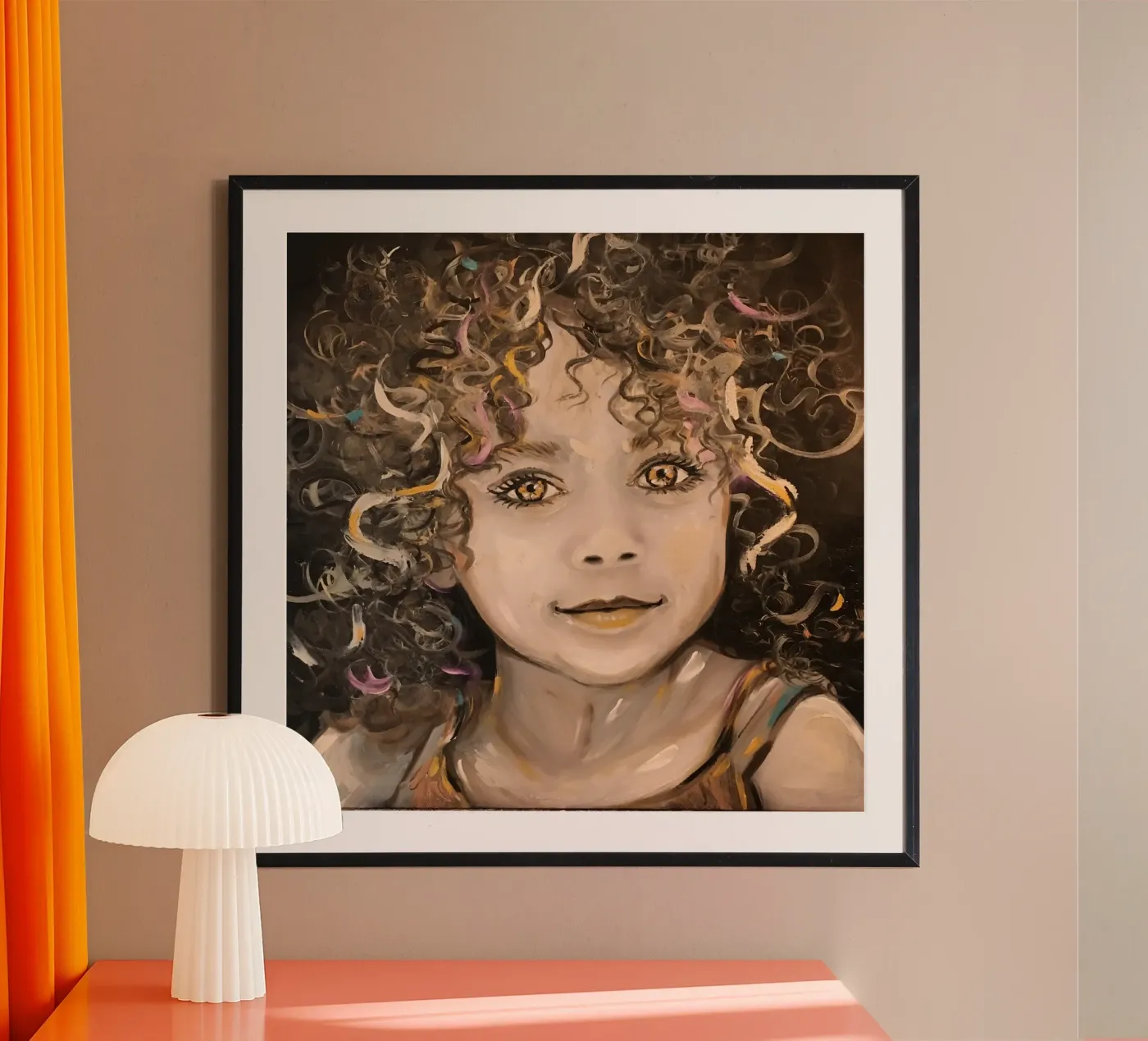 Curly head poster da Happy 😃 Art 🎨 by Christine Schnoell