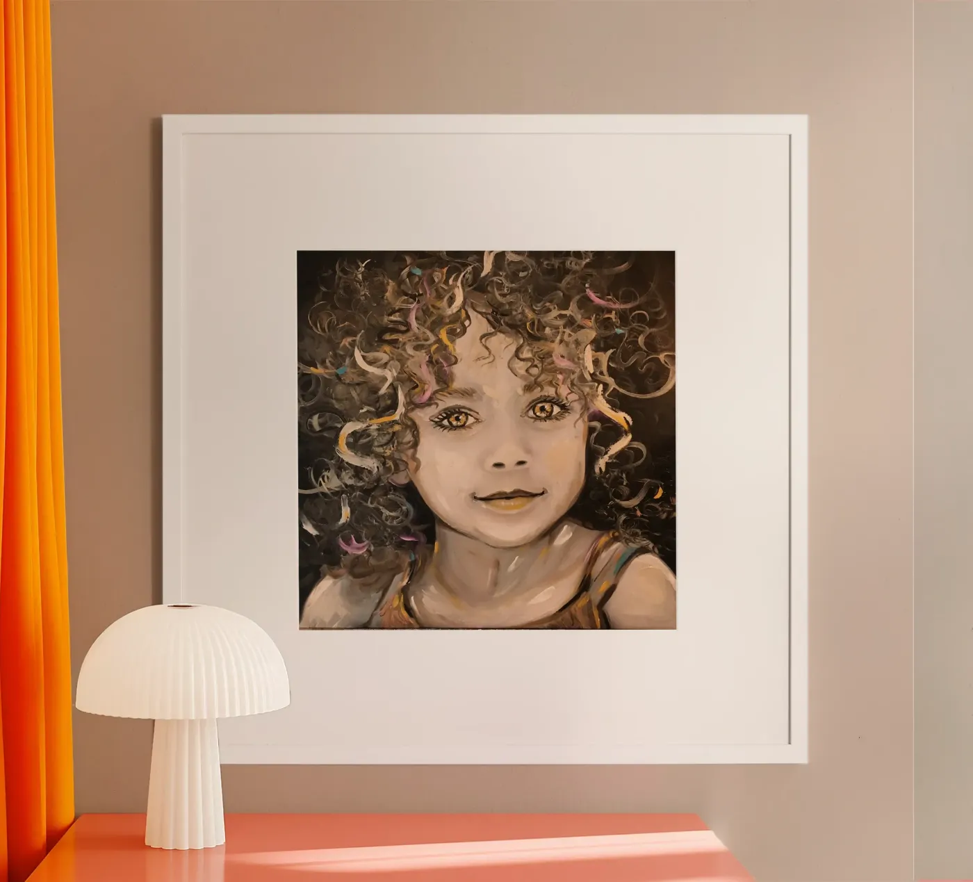 Curly head poster da Happy 😃 Art 🎨 by Christine Schnoell
