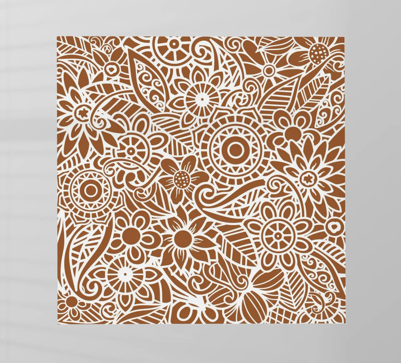 Mandala floreale marrone pellicola backlit da Spiritual Touch