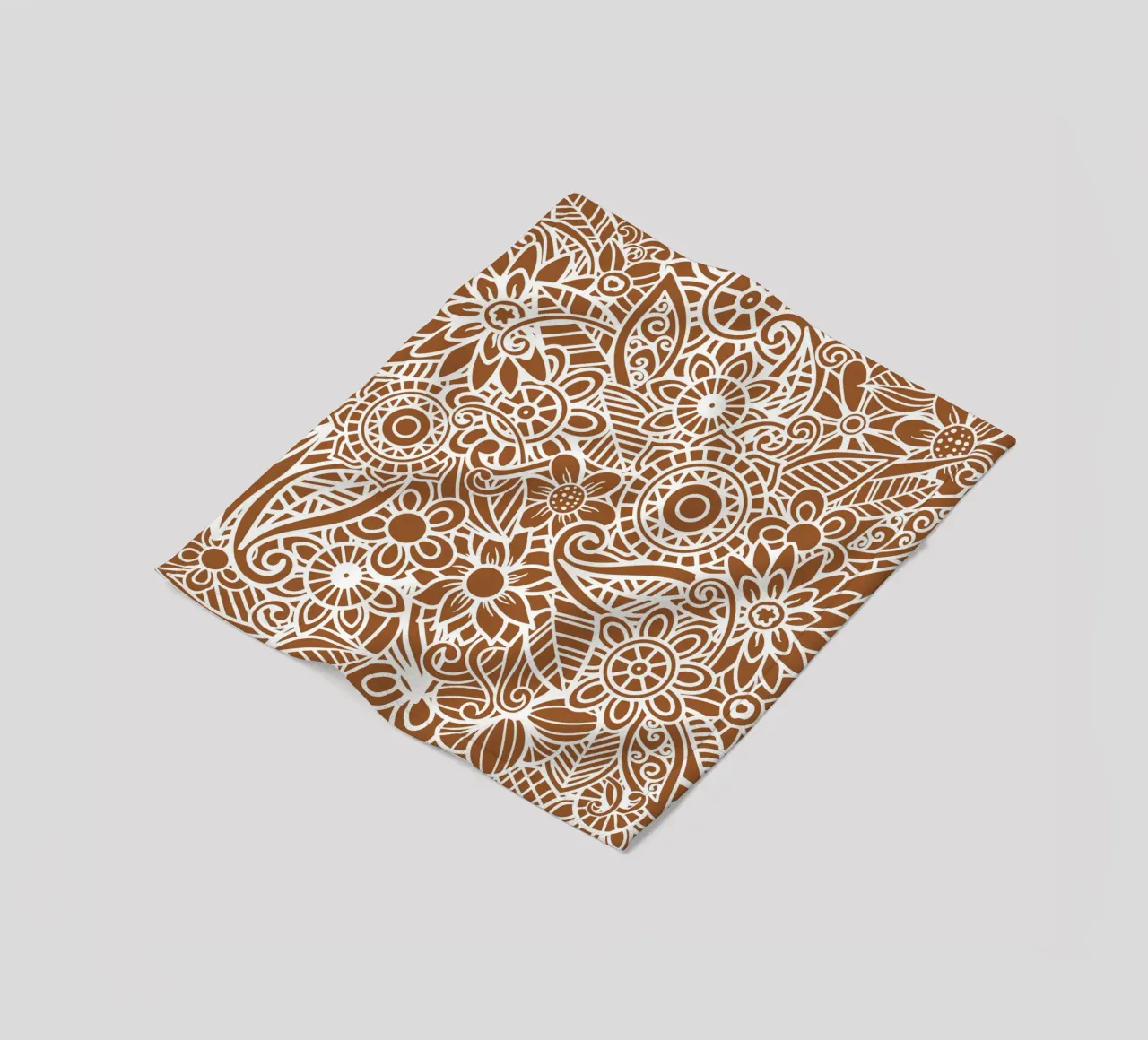 Mandala floreale marrone coperta in pile da Spiritual Touch