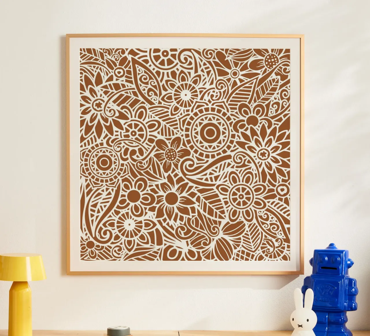 Mandala floreale marrone carta hahnemühle da Spiritual Touch