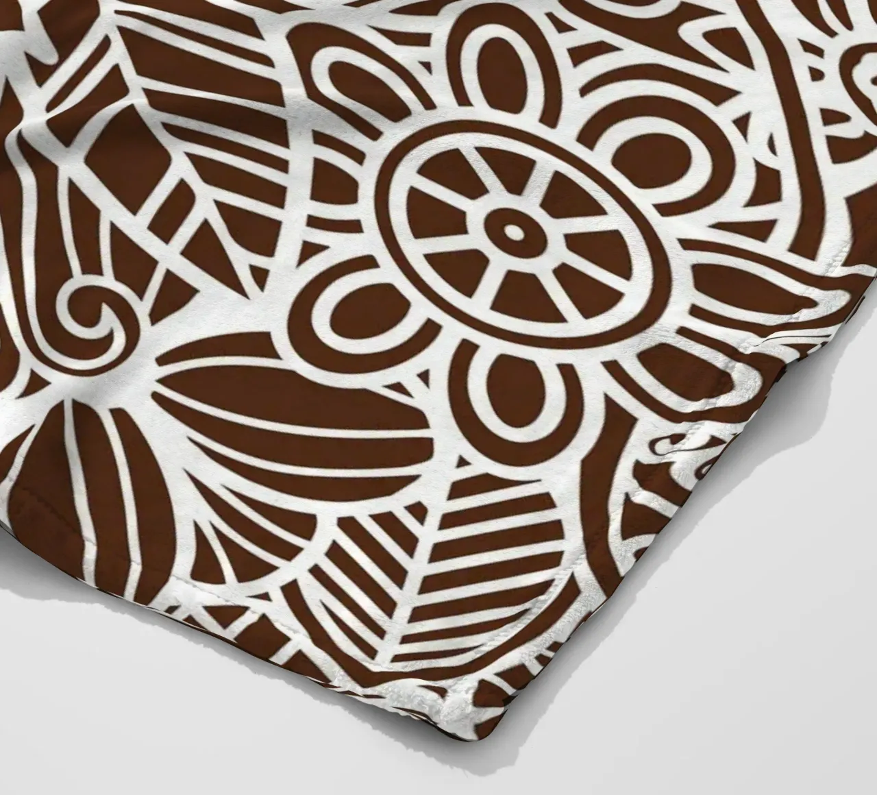 Mandala floreale marrone scuro coperta in pile da Spiritual Touch