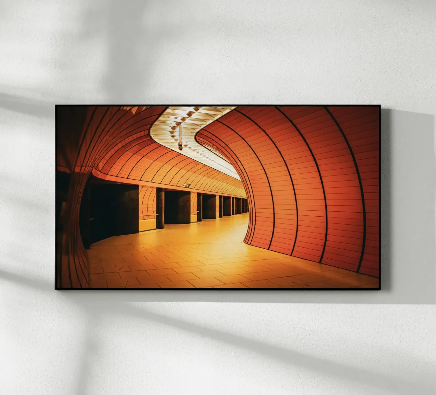 ORANGE UNDERGROUND Acryl-Glas von Flo Klein Gallery