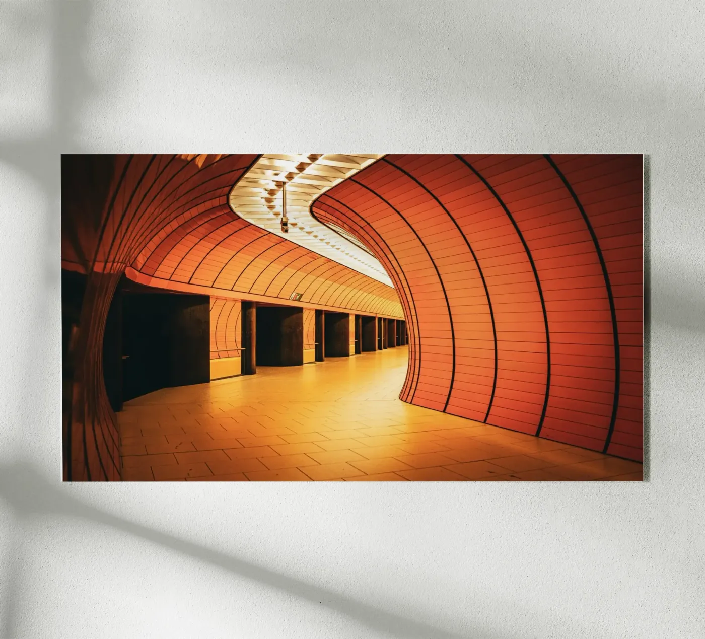 ORANGE UNDERGROUND Acryl-Glas von Flo Klein Gallery