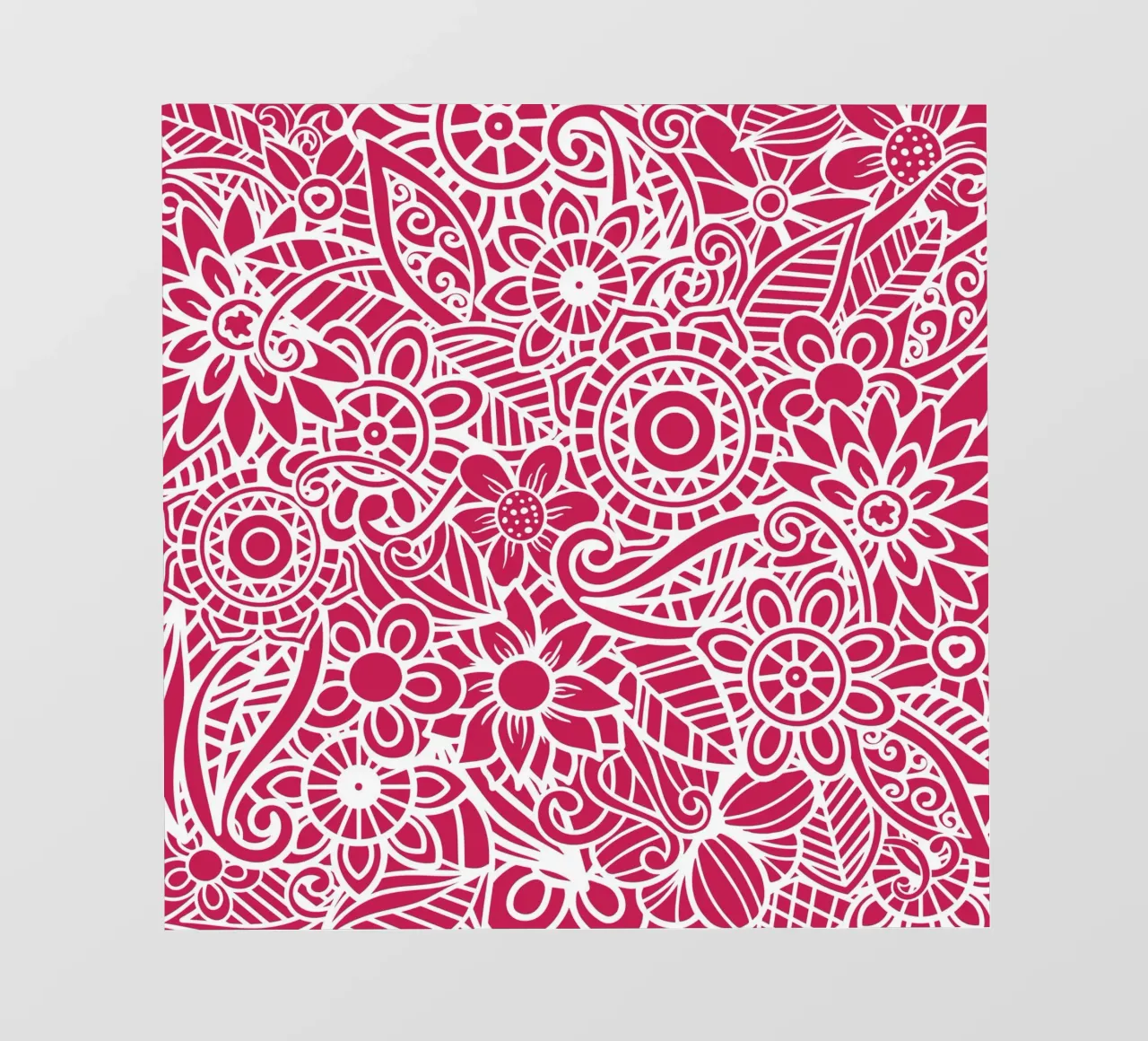 Mandala floreale color magenta intenso telo in pvc da Spiritual Touch