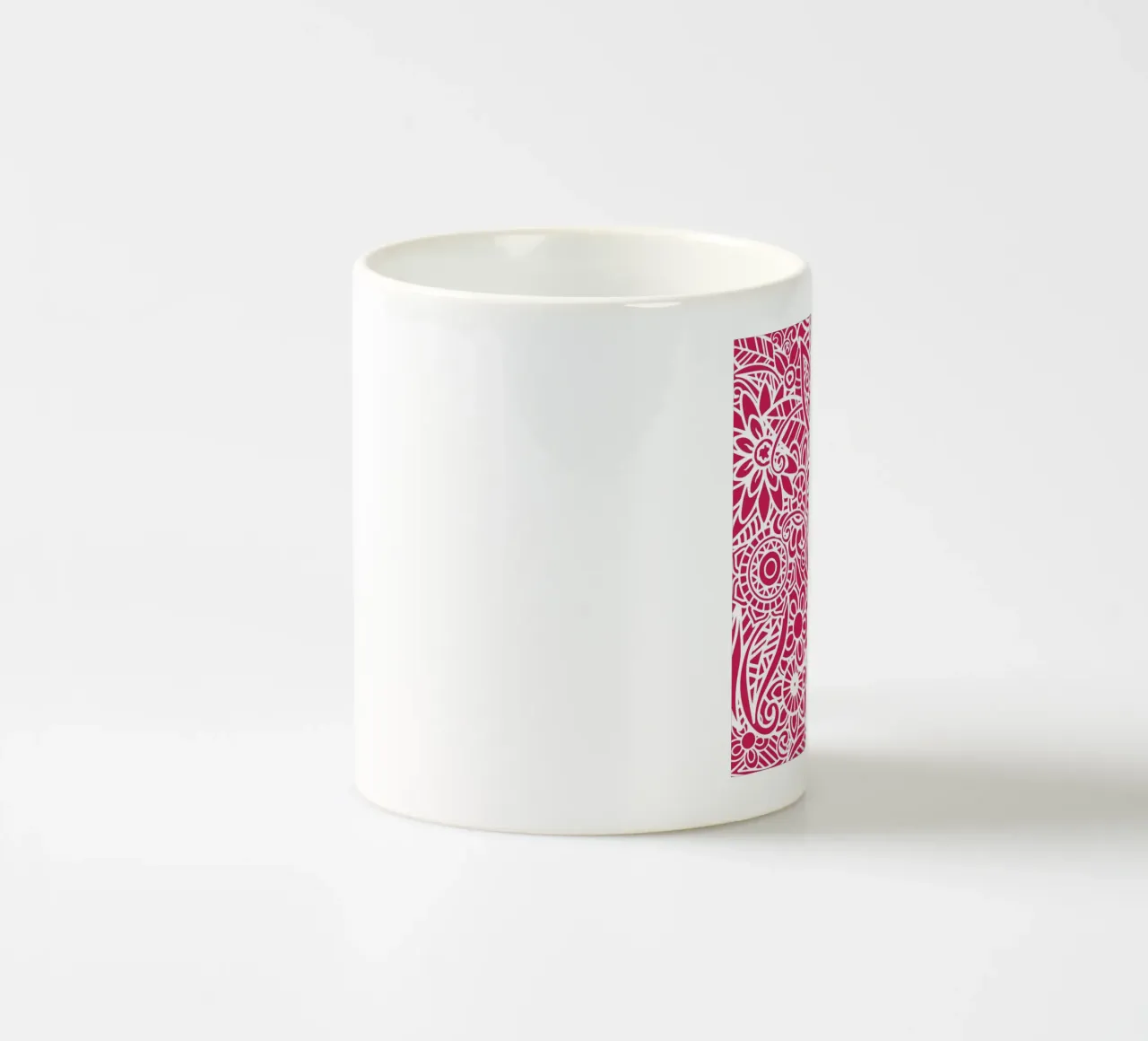 Mandala floreale color magenta intenso tazza in ceramica da Spiritual Touch