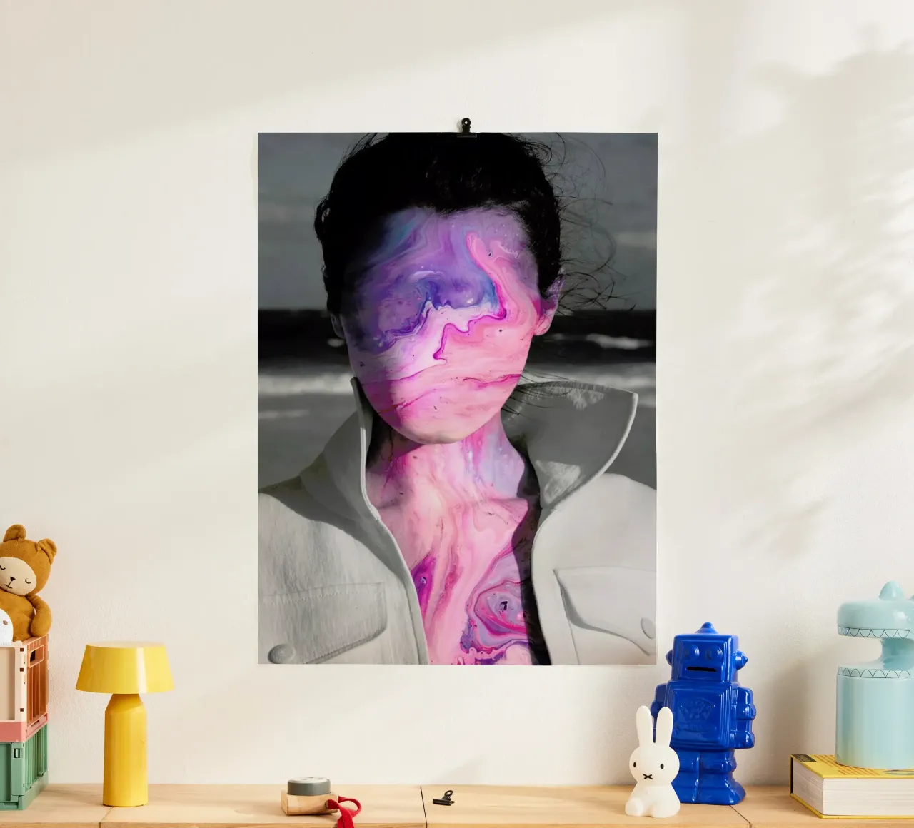 Marble Soul 7 poster con telaio in alluminio da Paste in Place