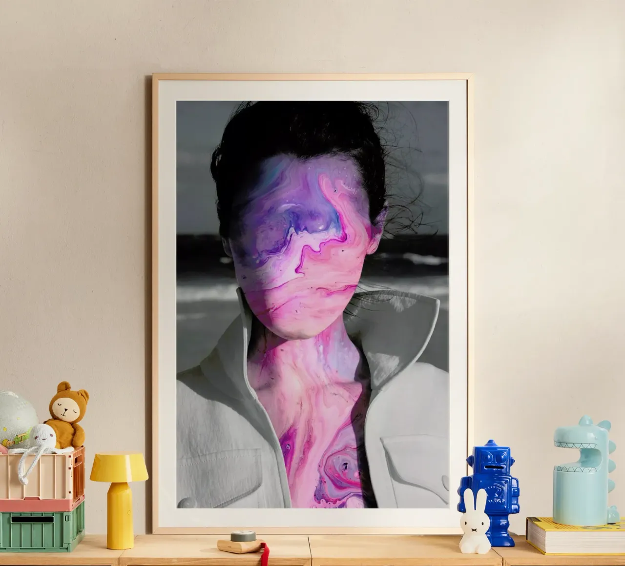 Marble Soul 7 poster con telaio in alluminio da Paste in Place