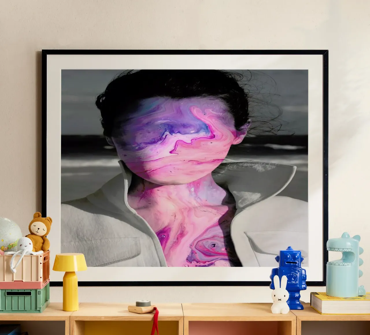 Marble Soul 7 poster con telaio in alluminio da Paste in Place
