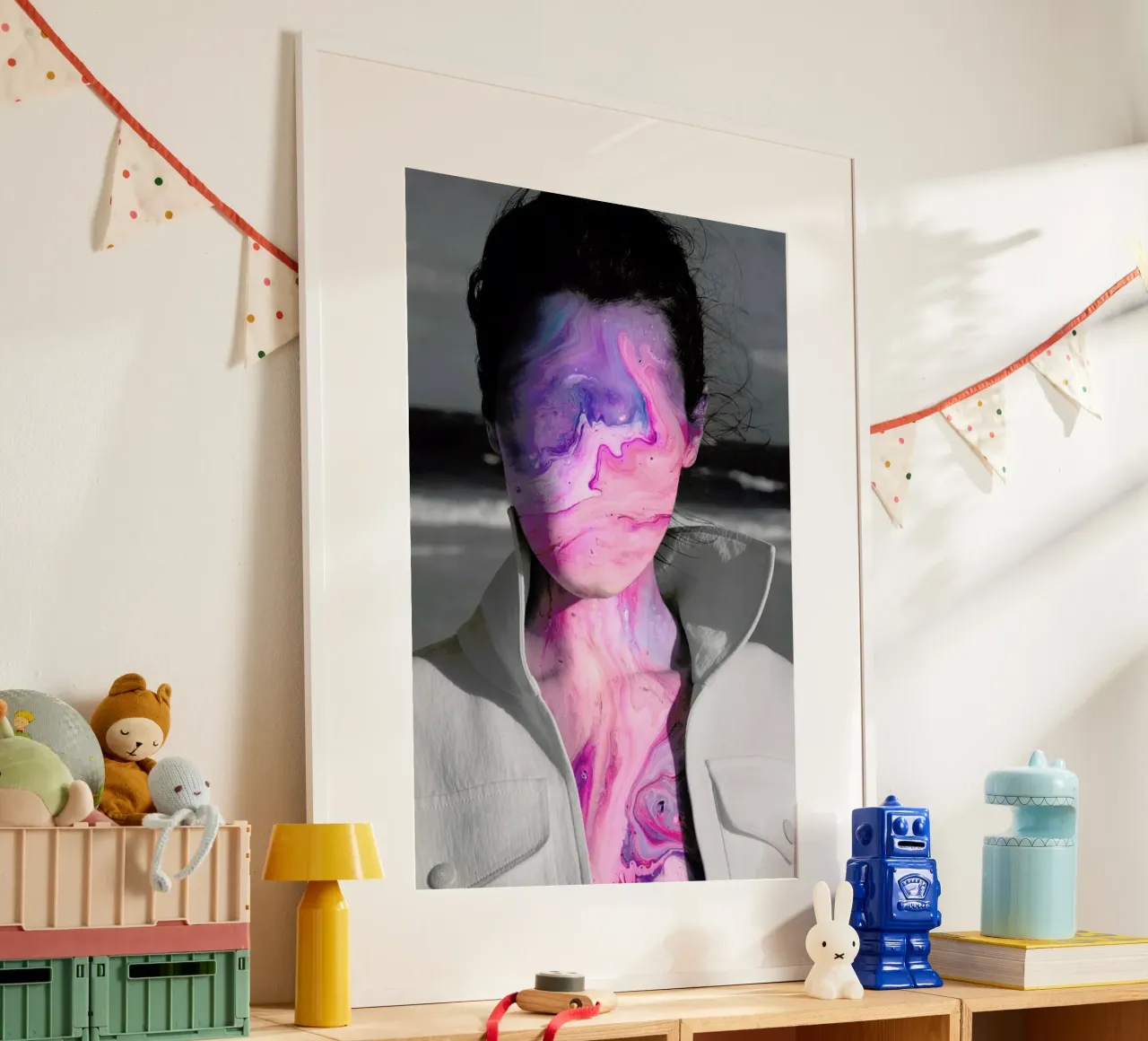 Marble Soul 7 poster con telaio in alluminio da Paste in Place