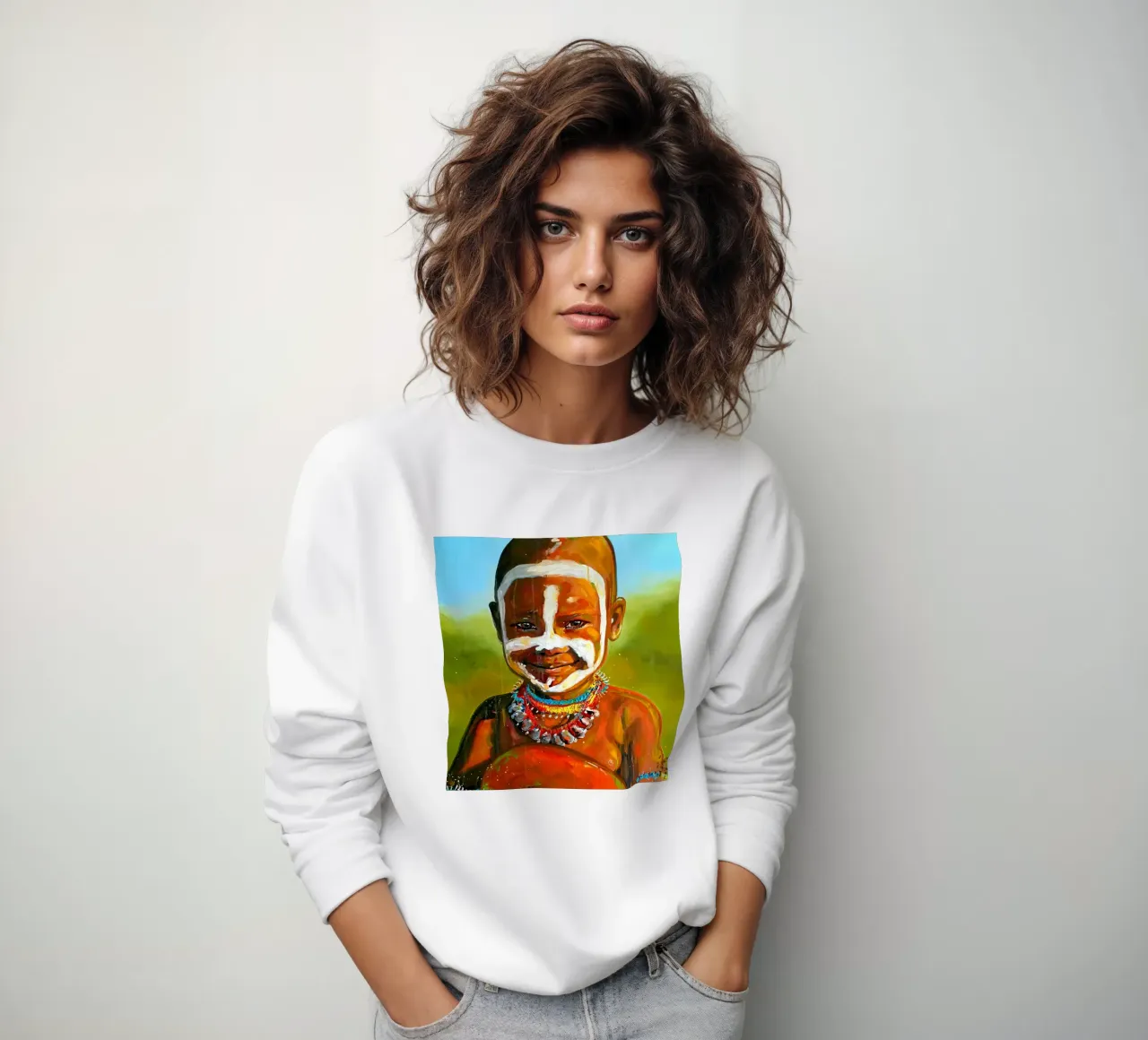 Smile from Afrika felpa da Happy 😃 Art 🎨 by Christine Schnoell