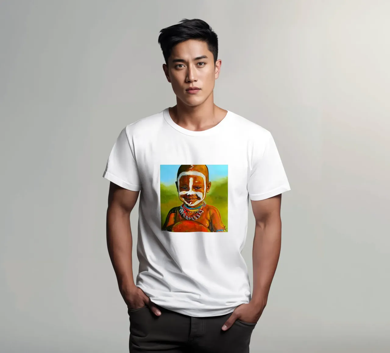 Smile from Afrika t-shirt da Happy 😃 Art 🎨 by Christine Schnoell