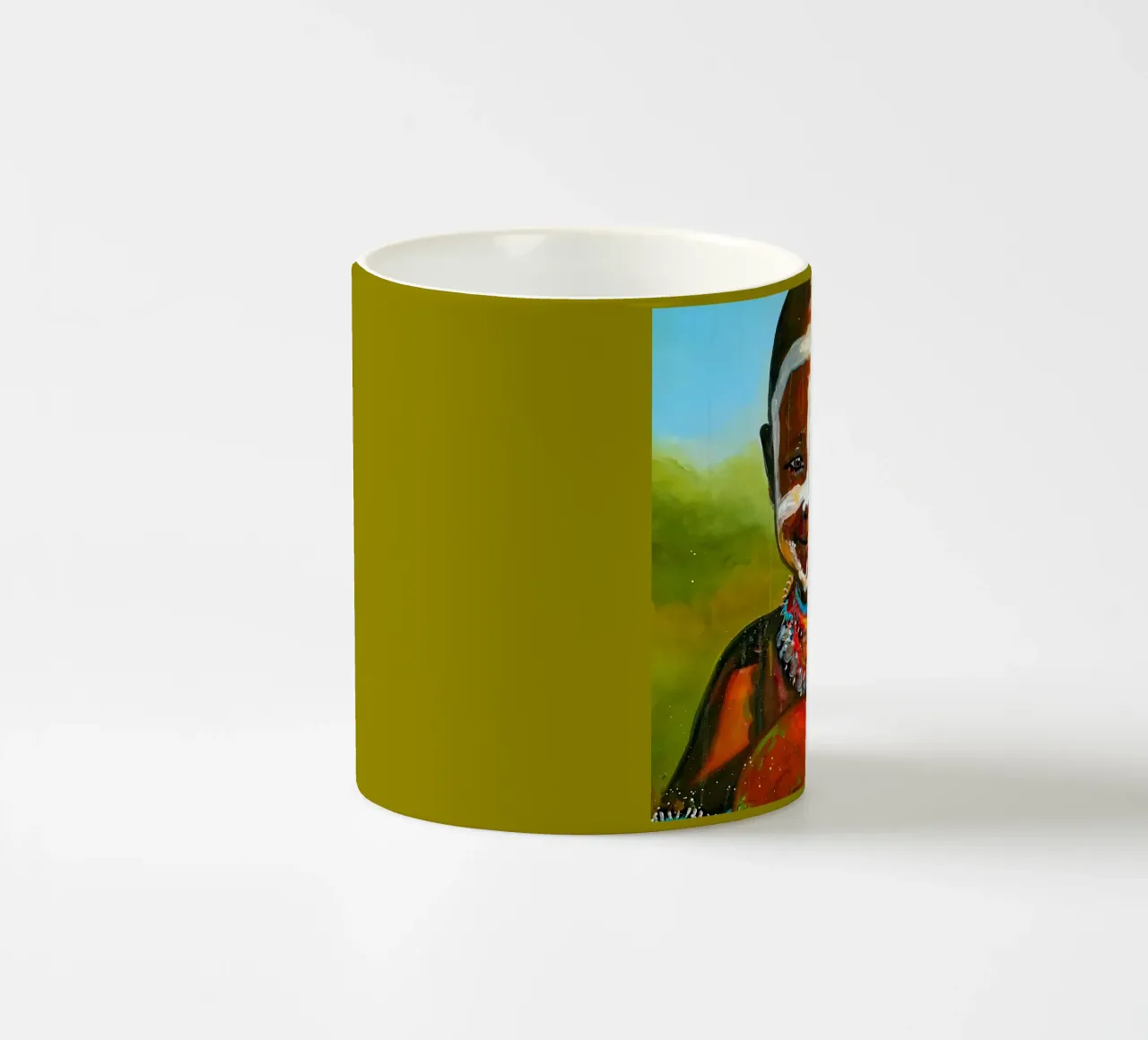 Smile from Afrika tazza in ceramica da Happy 😃 Art 🎨 by Christine Schnoell