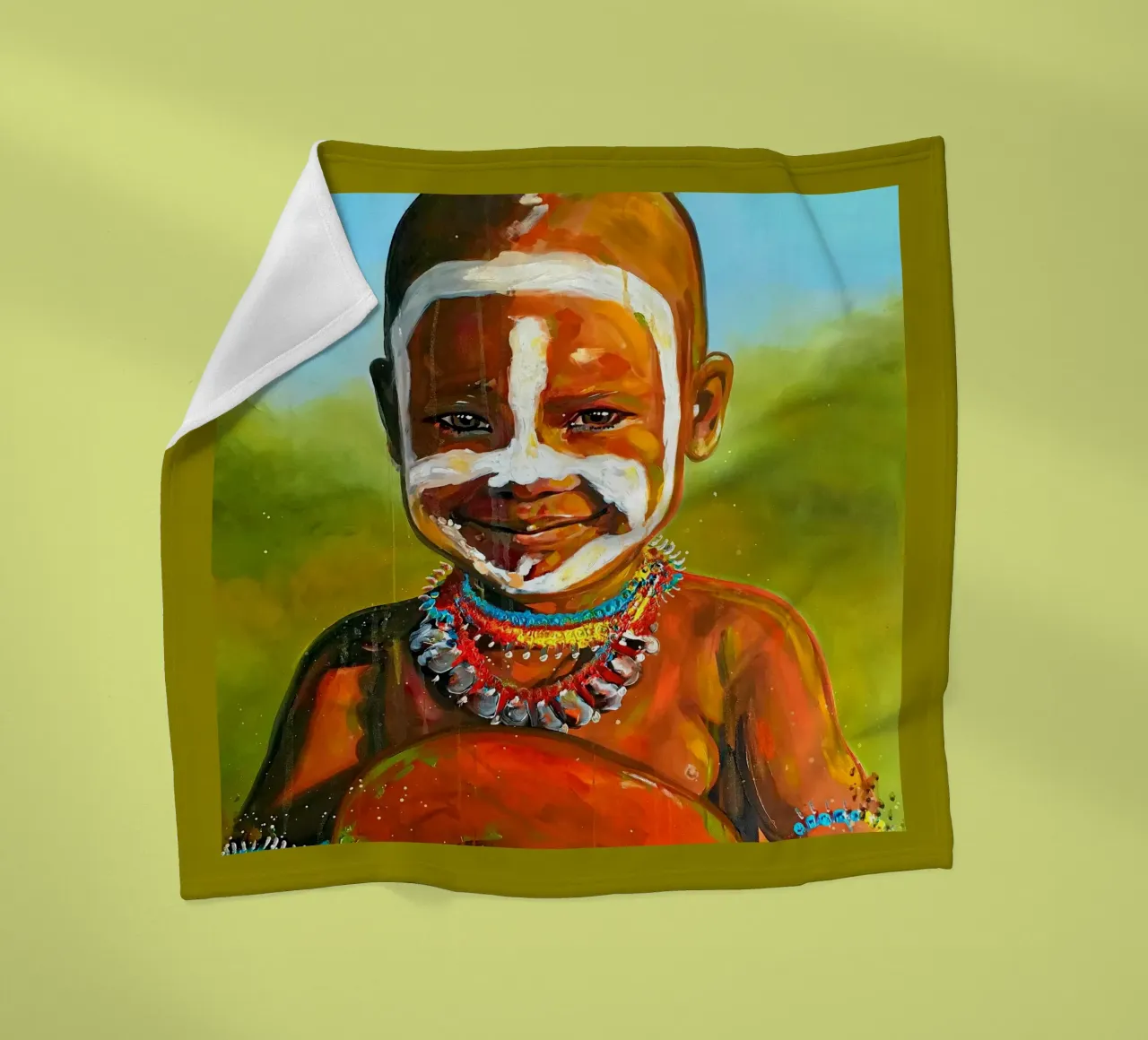 Smile from Afrika coperta in pile da Happy 😃 Art 🎨 by Christine Schnoell