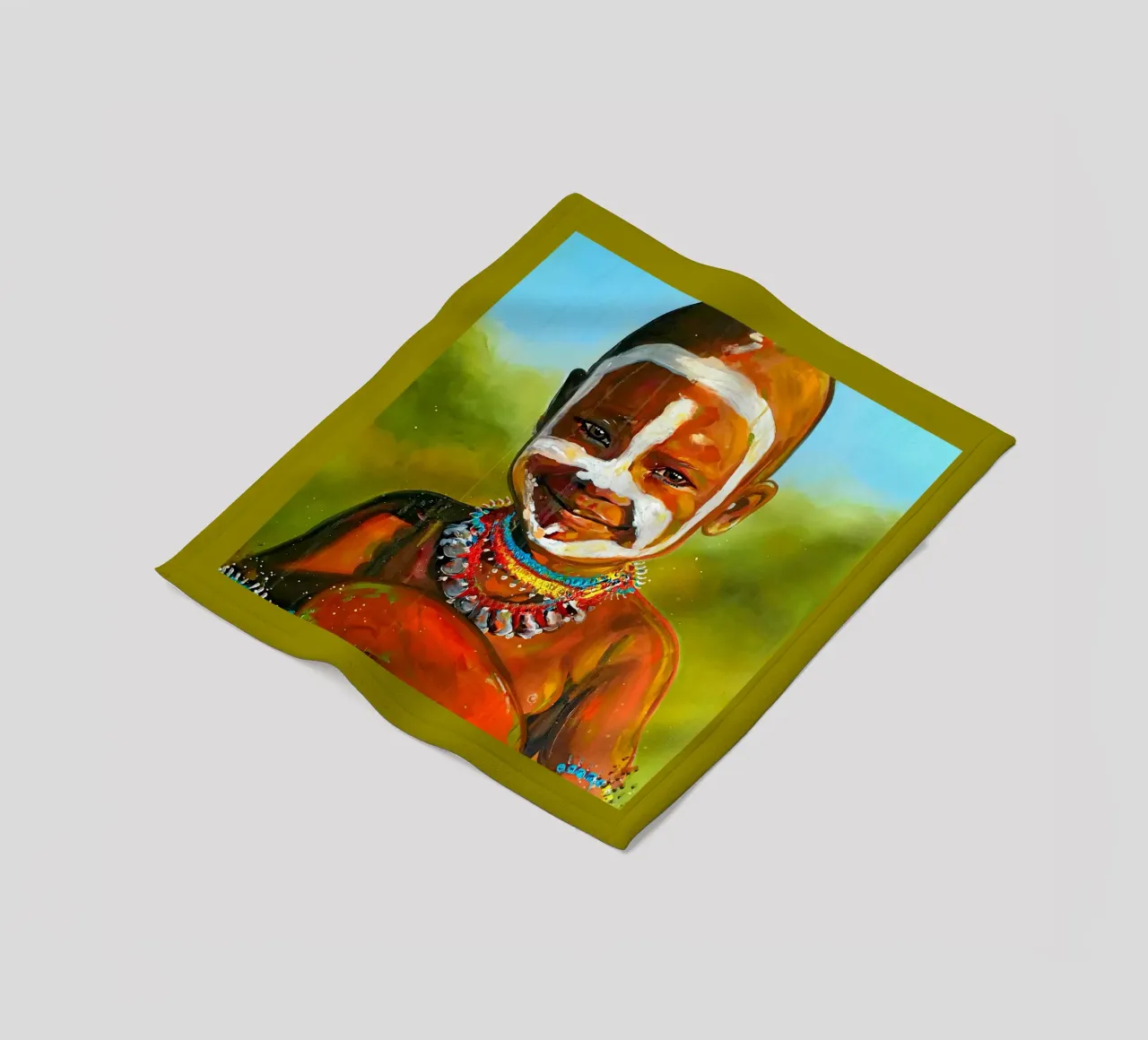 Smile from Afrika coperta in pile da Happy 😃 Art 🎨 by Christine Schnoell