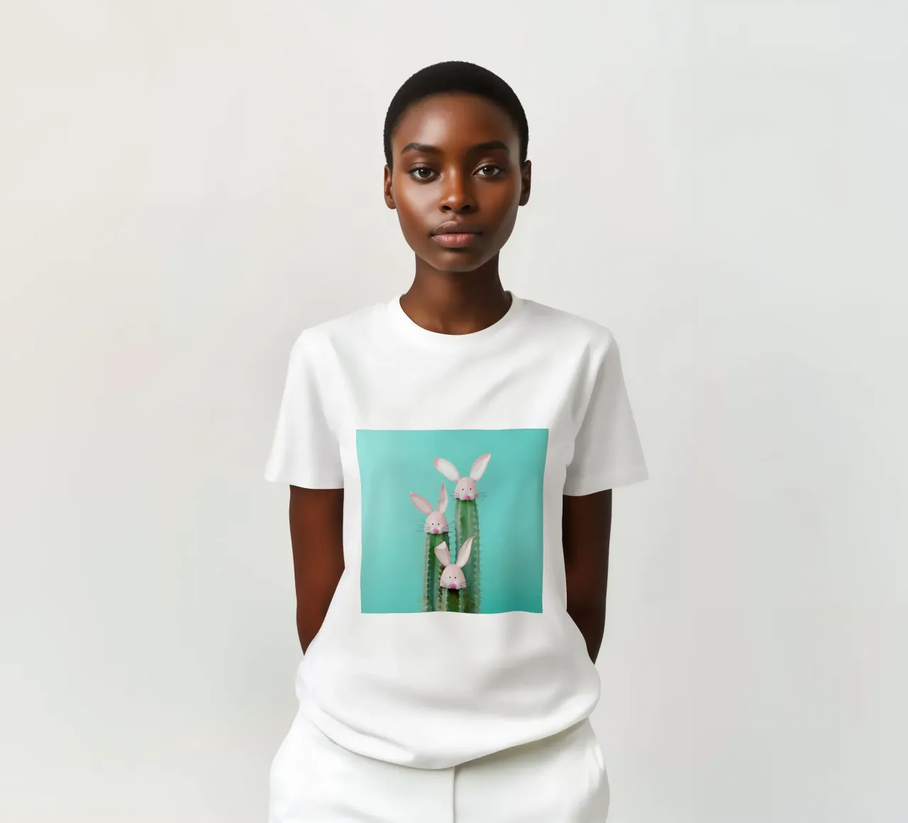 Bunny Cactus t-shirt by Juj Winn
