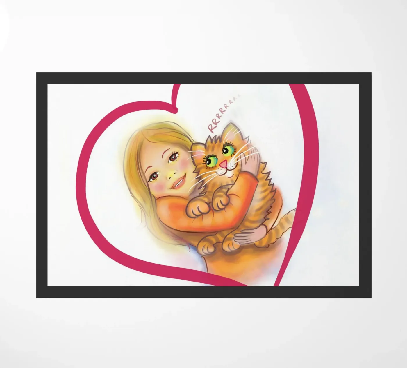 Big hug doormat by Happy 😃 Art 🎨 by Christine Schnoell