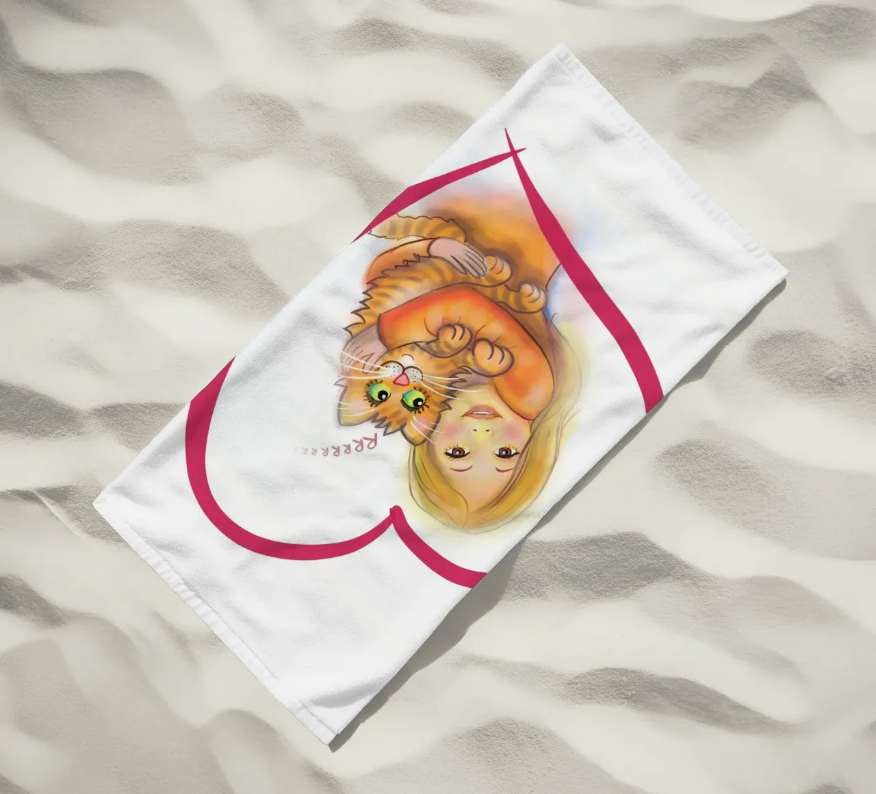 Un grande abbraccio telo mare da Happy 😃 Art 🎨 by Christine Schnoell