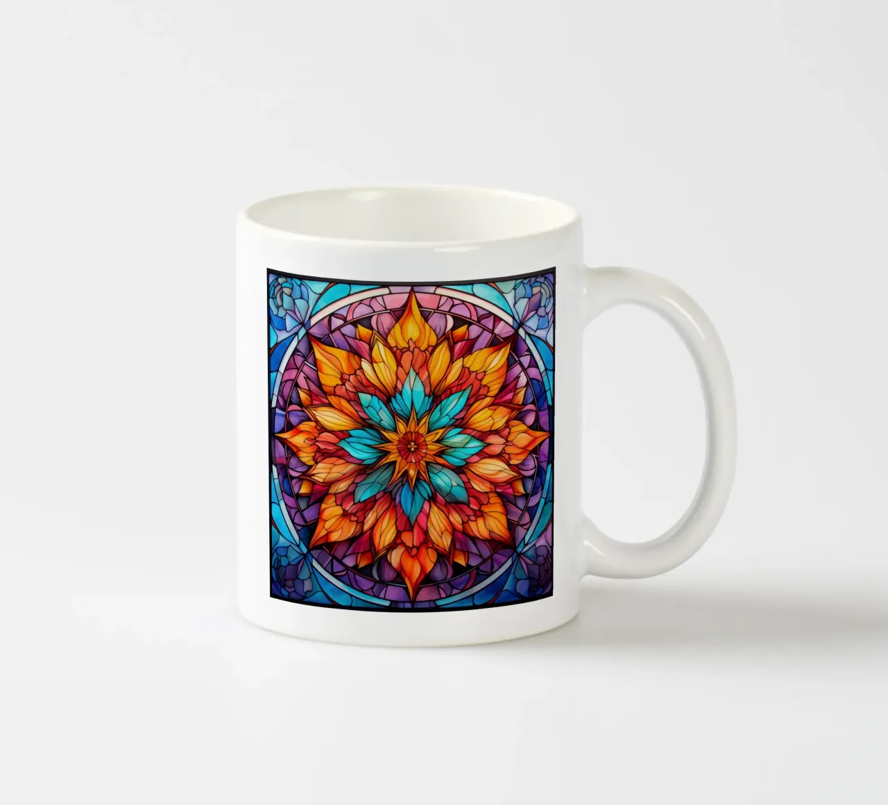 Mandala in vetro colorato tazza in ceramica da Spiritual Touch