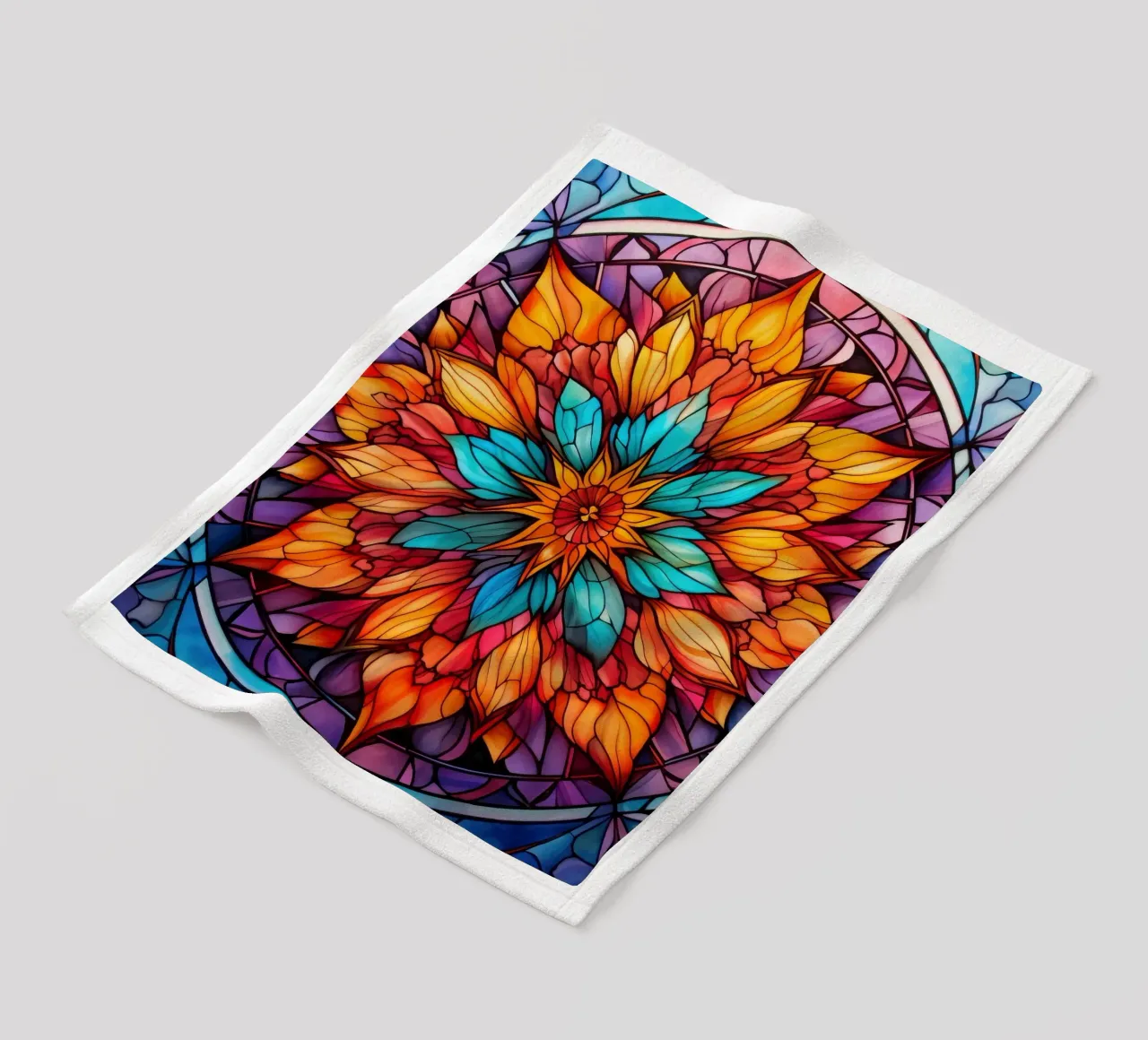 Mandala in vetro colorato coperta in pile da Spiritual Touch