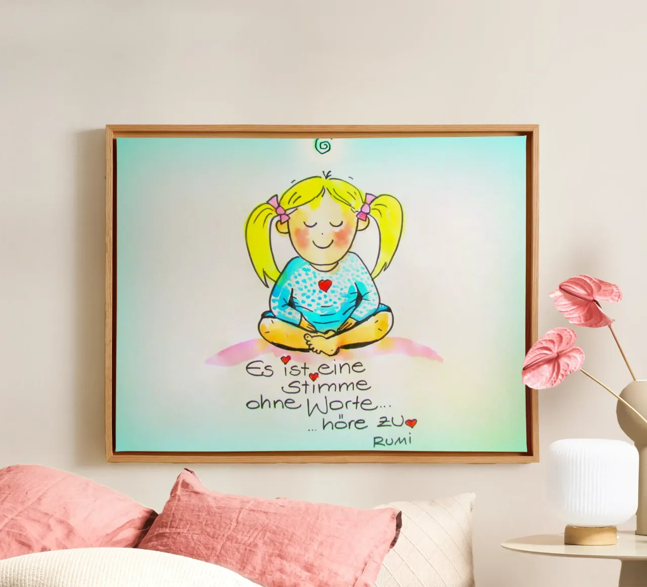 Een stem in het hart canvas met Baklijst van Happy 😃 Art 🎨 by Christine Schnoell