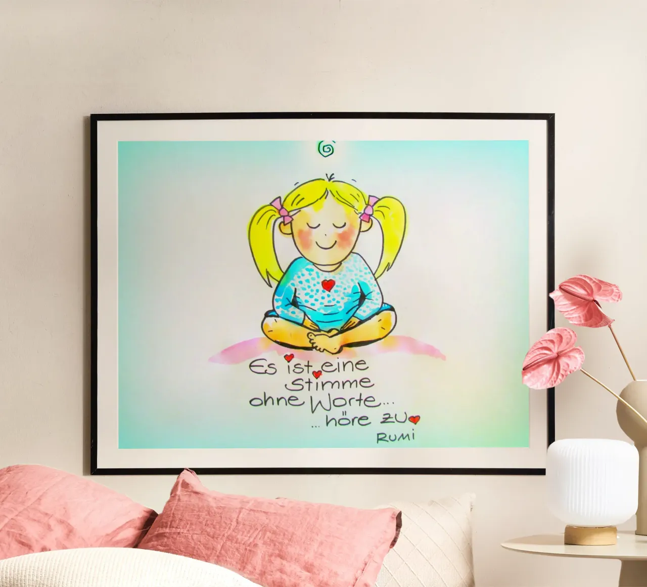 A voice in the heart hahnemühle by Happy 😃 Art 🎨 by Christine Schnoell