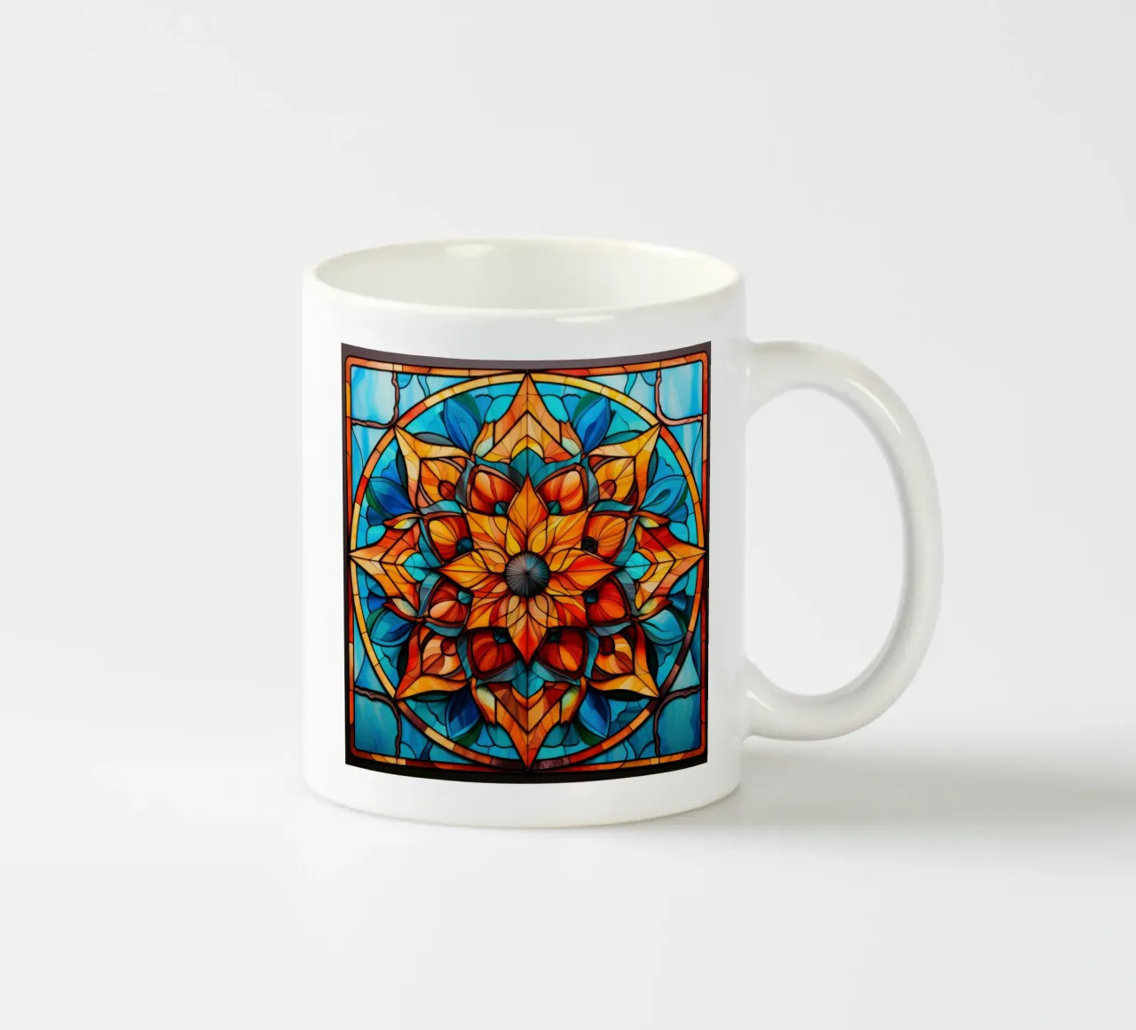 Mandala in vetro colorato tazza in ceramica da Spiritual Touch